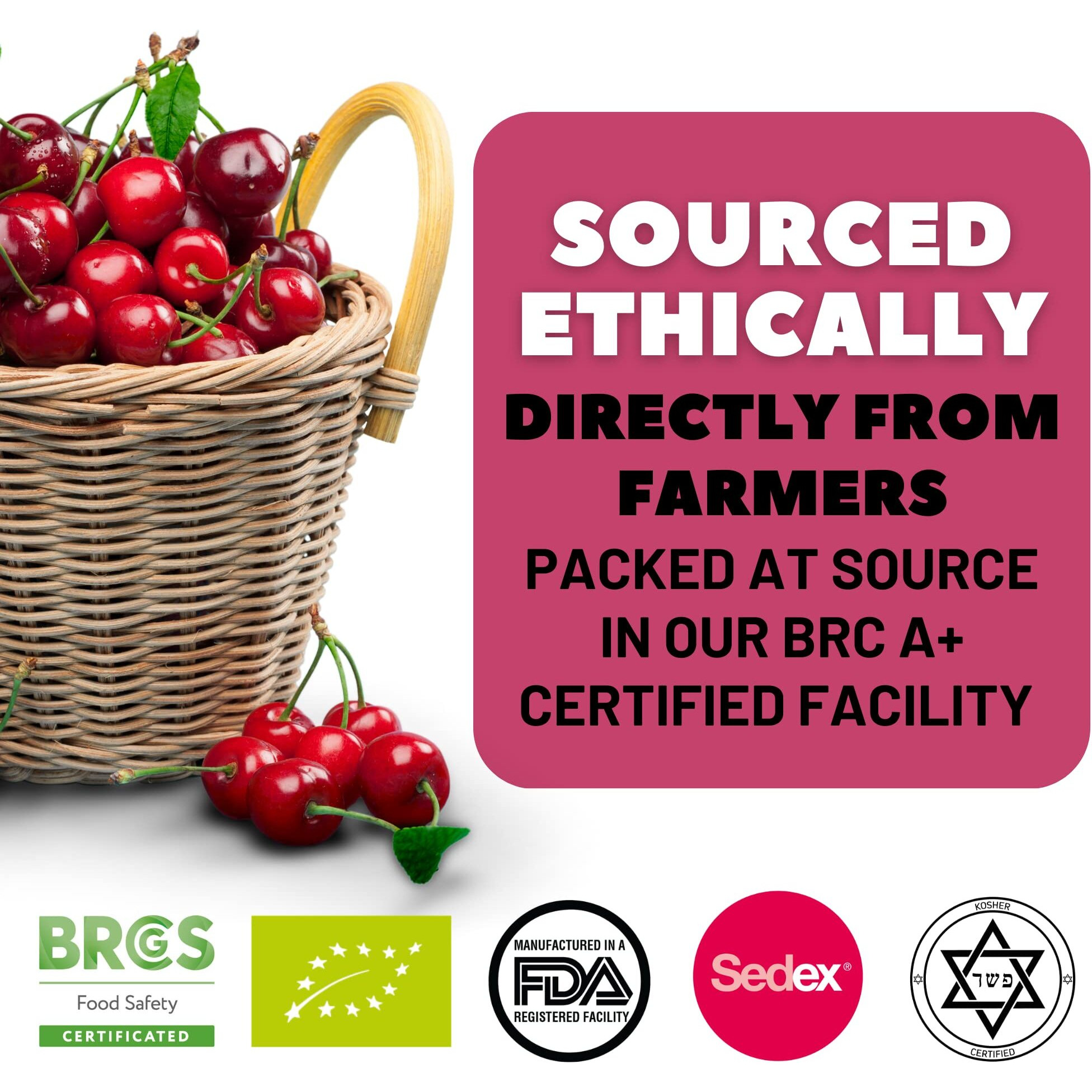 Berrilys Organic Dried Cherries | Unsweetened, Naturally Sweet, Perfect For Baking, Snacking, And Salads, High In Antioxidants, No Added Sugar, No Oil, Gluten-Free, Non-Gmo, And Vegan | 5 Lb