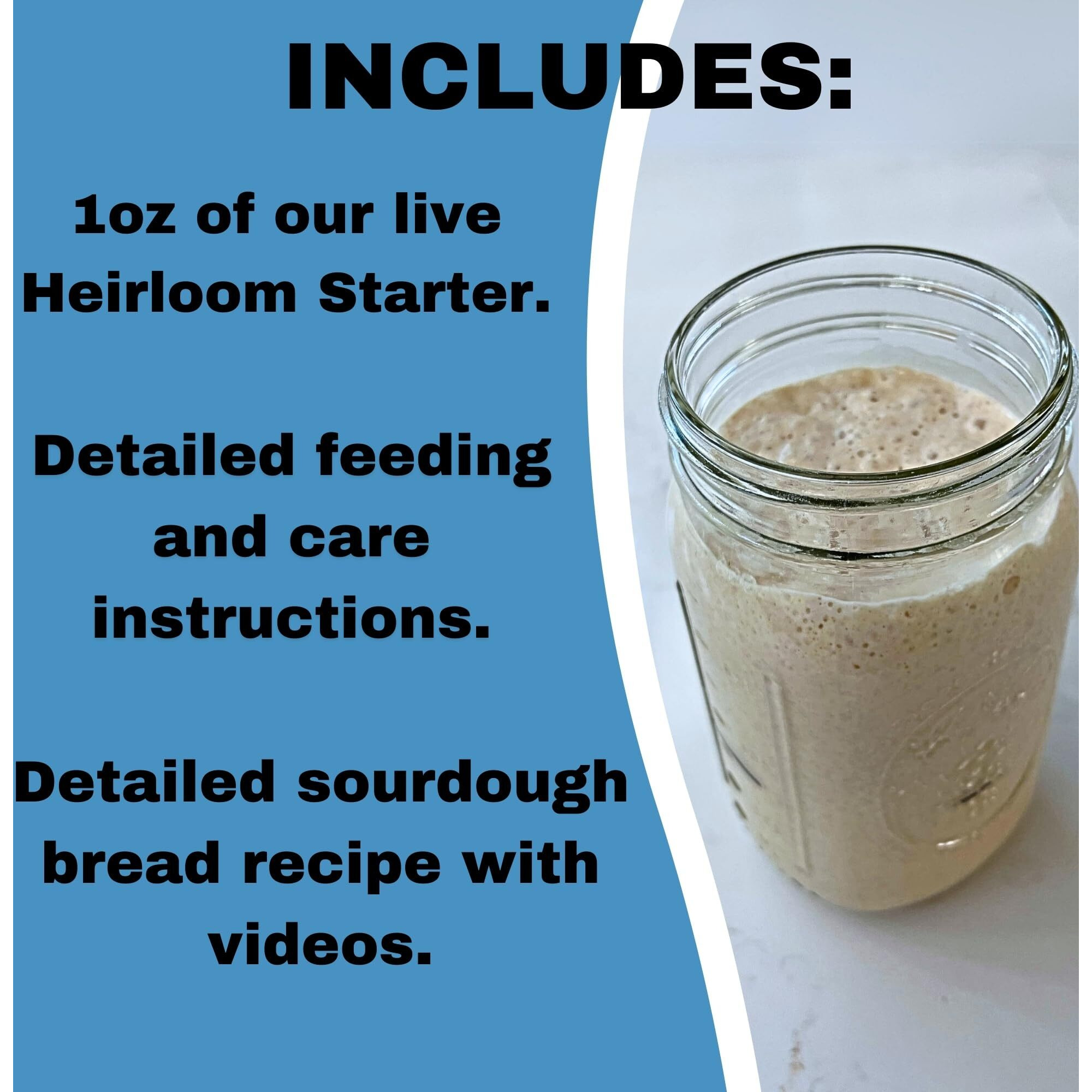 100+ Yr Old San Francisco Sourdough Starter | Passed Down From My Great Grandfather Who Was A Baker At Fishermans Wharf | Easy To Follow Instructions | Includes Detailed Instructions And Recipe |