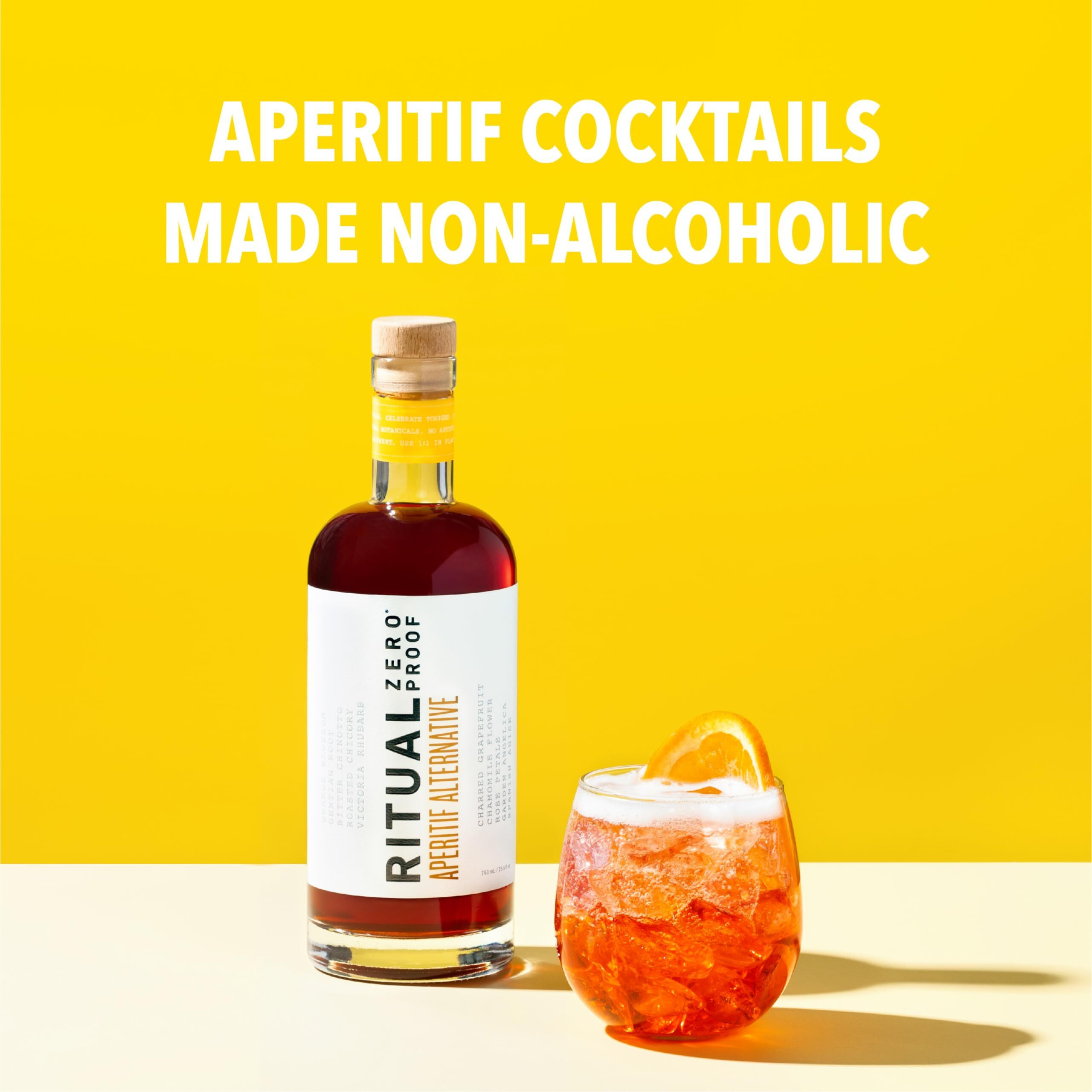 Ritual Zero Proof Aperitif Alternative | Award-Winning Non-Alcoholic Spirit | 25.4 Fl Oz (750Ml) | Zero Calories | Sustainably Made In Usa | Make Delicious Alcohol Free Cocktails