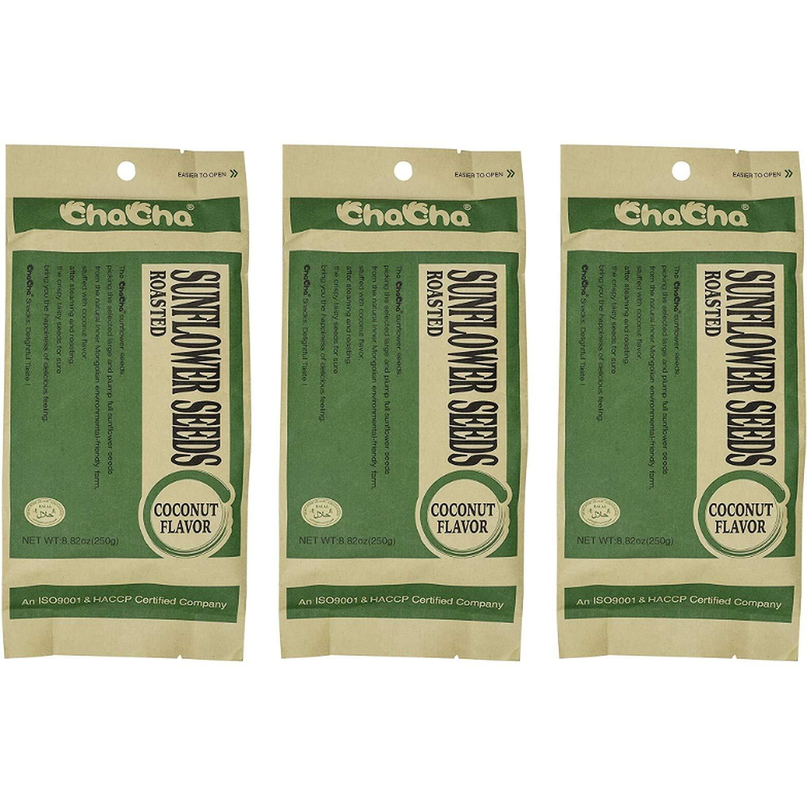 Chacha Coconut Flavored Roasted Sunflower Seeds (3 Pack, Total Of 750G)