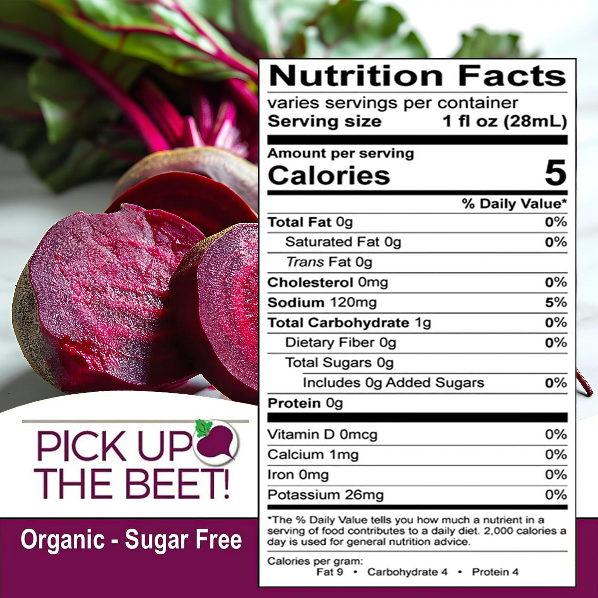 Pick Up The Beet Organic Beet Juice Kvass With Live Probiotics, Vegan - Natural Nitric Oxide Boost, Fermented Beet Tonic, Sugar Cravings Support, 16 Ounces, 3 Bottles