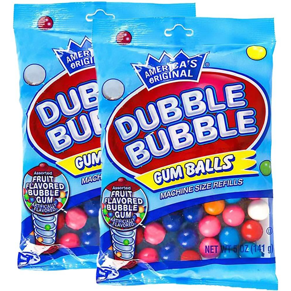 Fruit Flavored Gum Balls, Machine Size Refills, Kosher Certified Parve, 5Oz Bag (2-Pack)