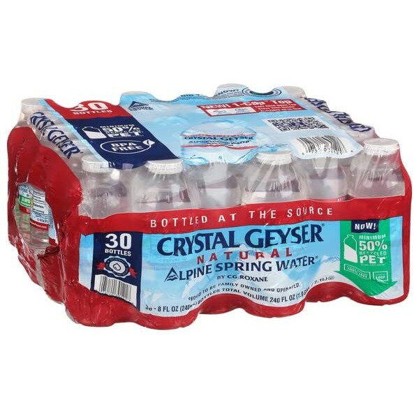 Crystal Geyser, Alpine Spring Water Natural, 30Pk