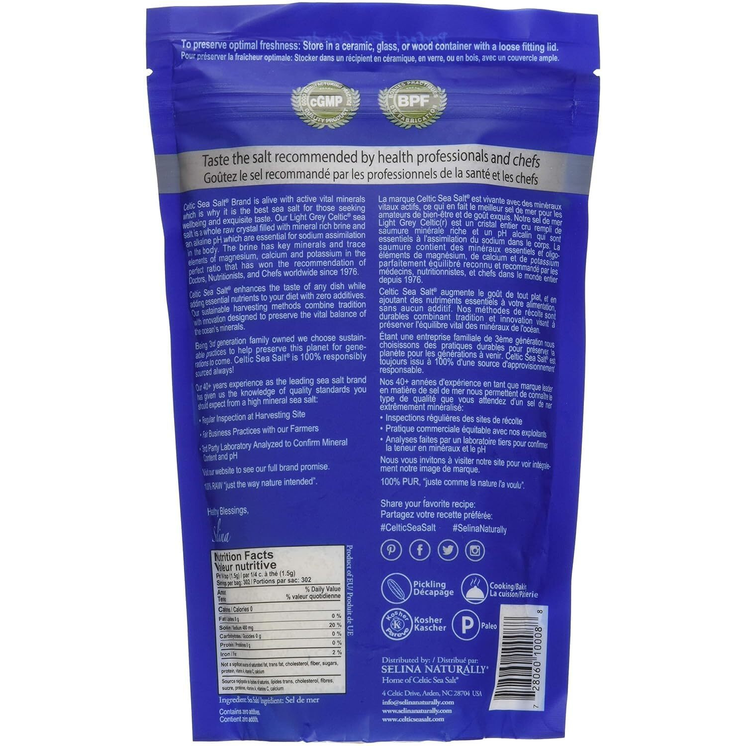 Celtic Sea Salt Lt Grey Pouc, 1 Lb