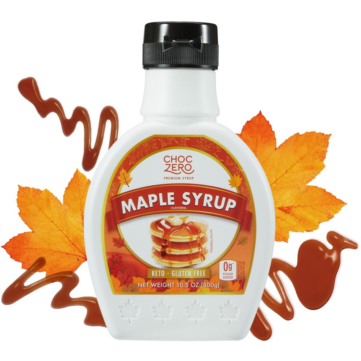 Choczero Maple Syrup, Sugar Free, Low Carb, Sugar Alcohol Free, Gluten Free, No Preservatives, Non-Gmo Dessert And Breakfast Topping Syrup, 10.5Oz (Pack Of 1)