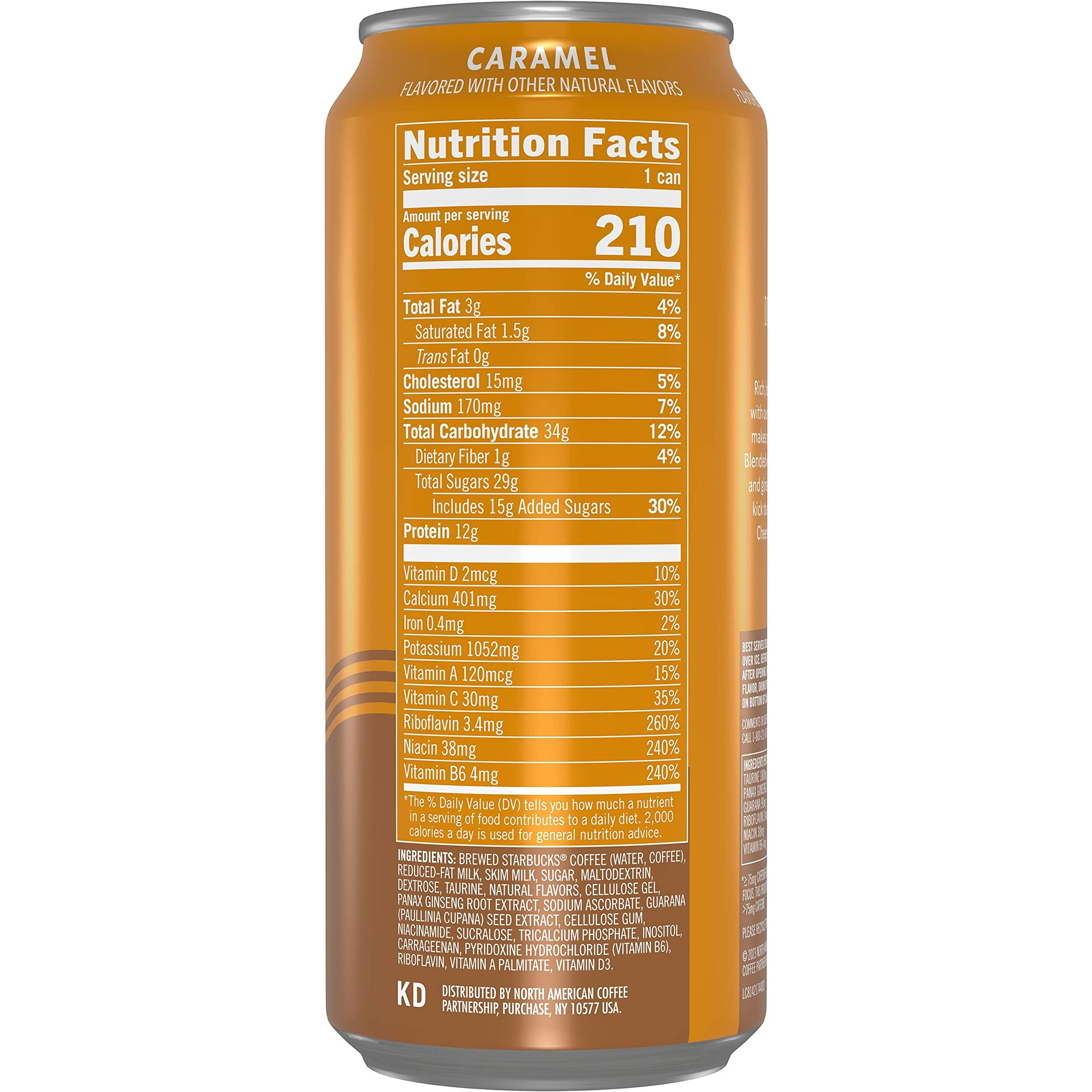 Starbucks Doubleshot Energy Drink Coffee Beverage, Caramel, Iced Coffee, 15 Fl Oz Cans (12 Pack) (Packaging May Vary)