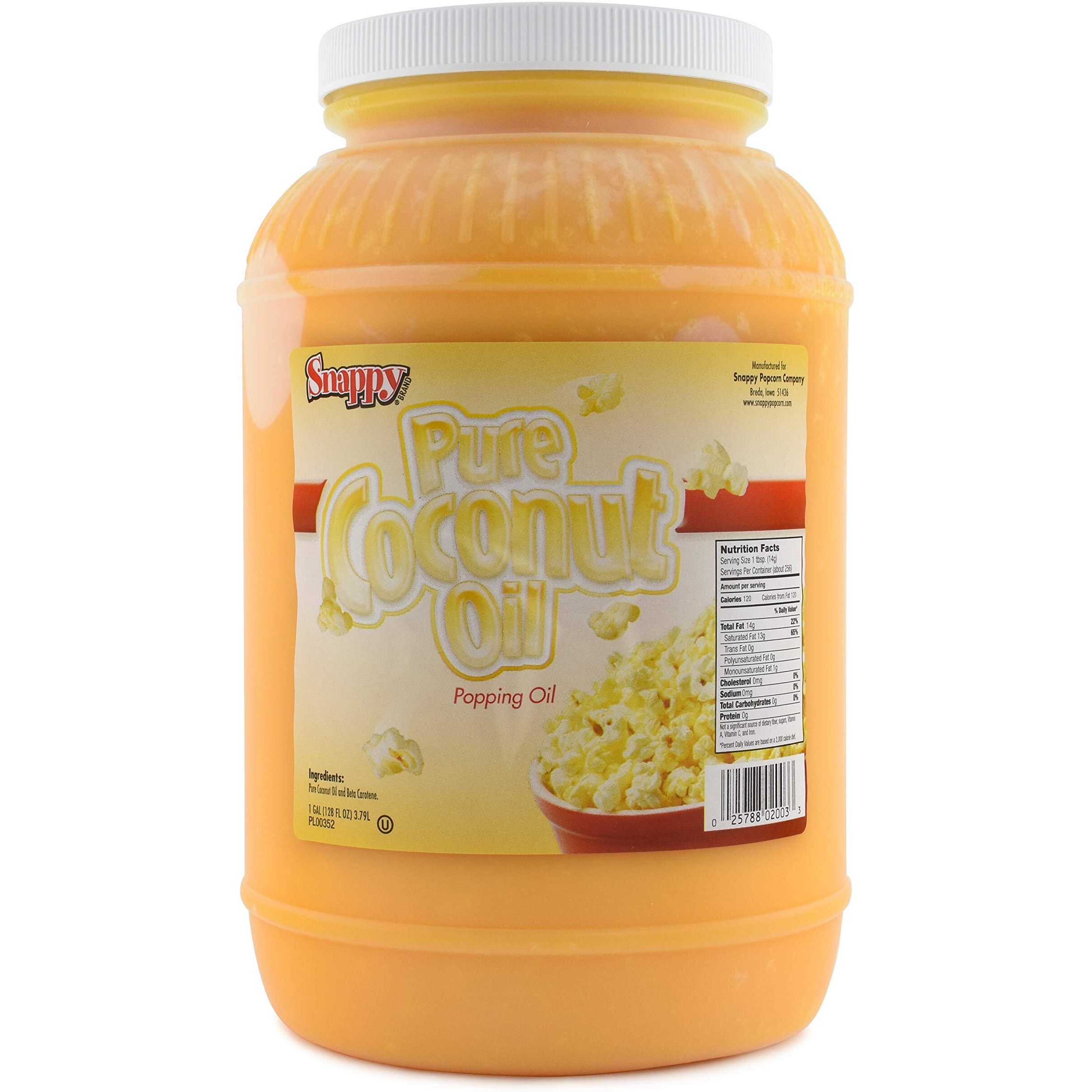 Snappy Popcorn Colored Coconut Oil, 1 Gallon,128 Fl Oz (Pack Of 1)