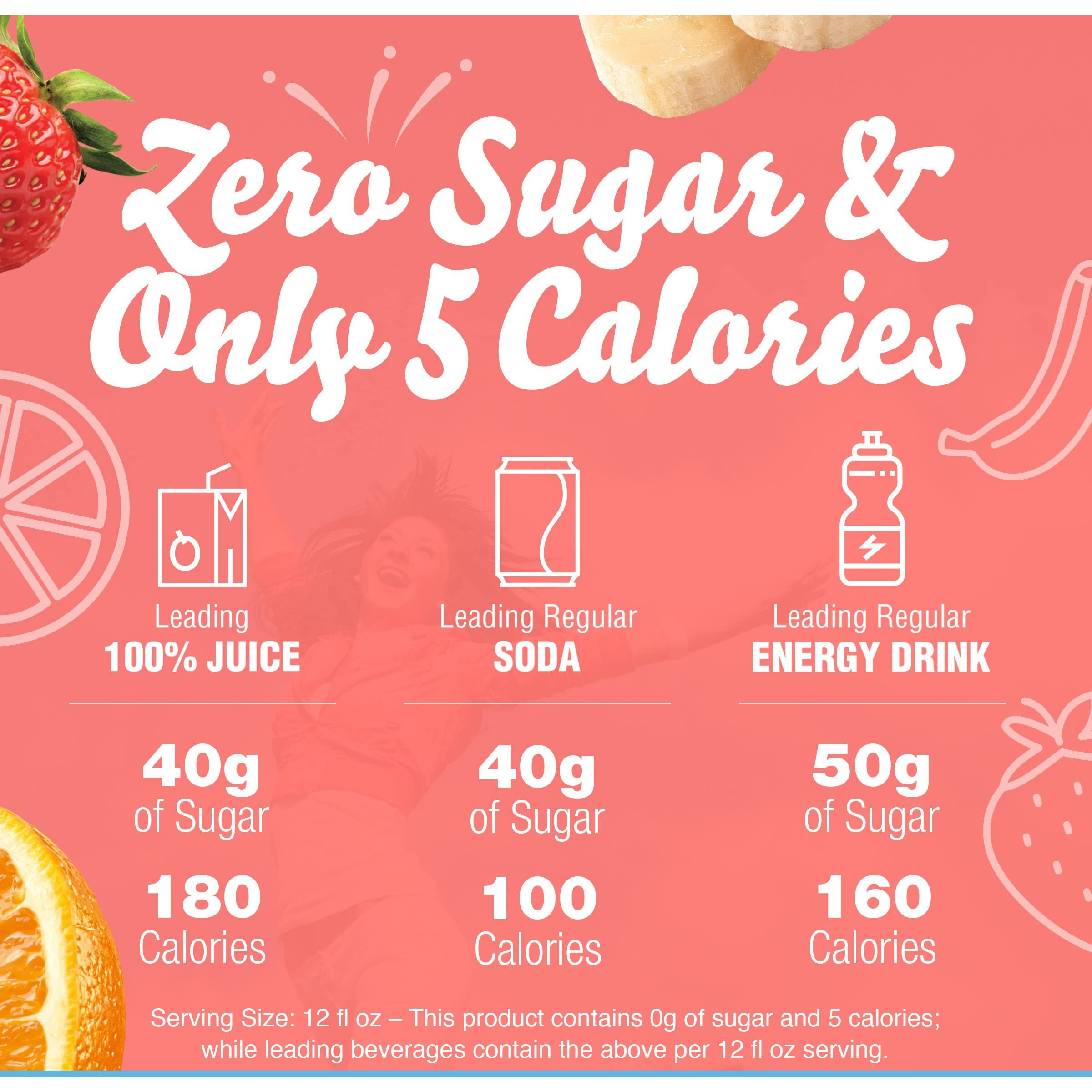 Crystal Light Sugar-Free Strawberry Orange Banana Low Calories Powdered Drink Mix, 72 Count Pitcher Packets