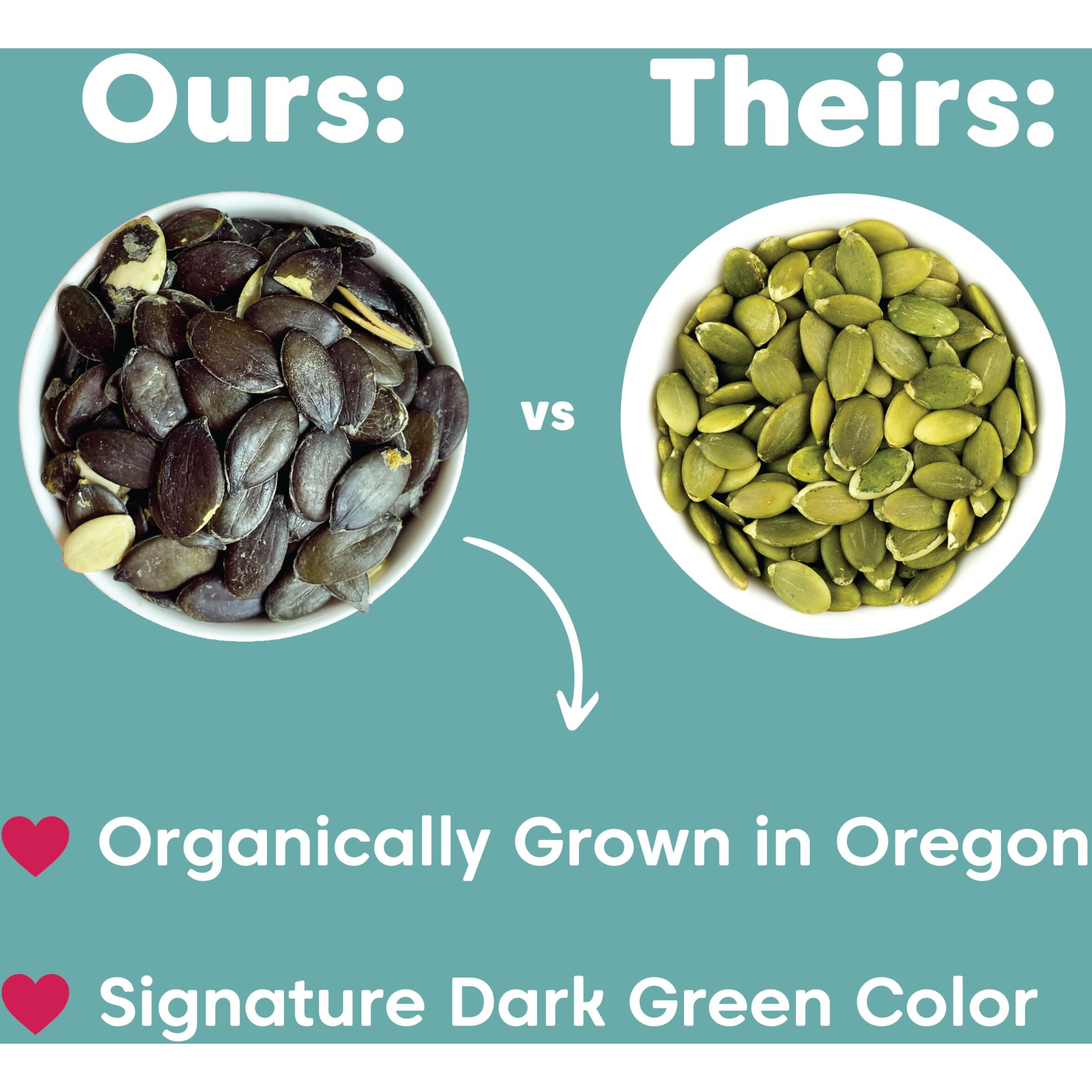 Wilderness Poets Oregon Pumpkin Seeds - Organic, Heirloom, Raw - No Shells, No Salt, Bulk Size (32 Ounce - 2 Pound)