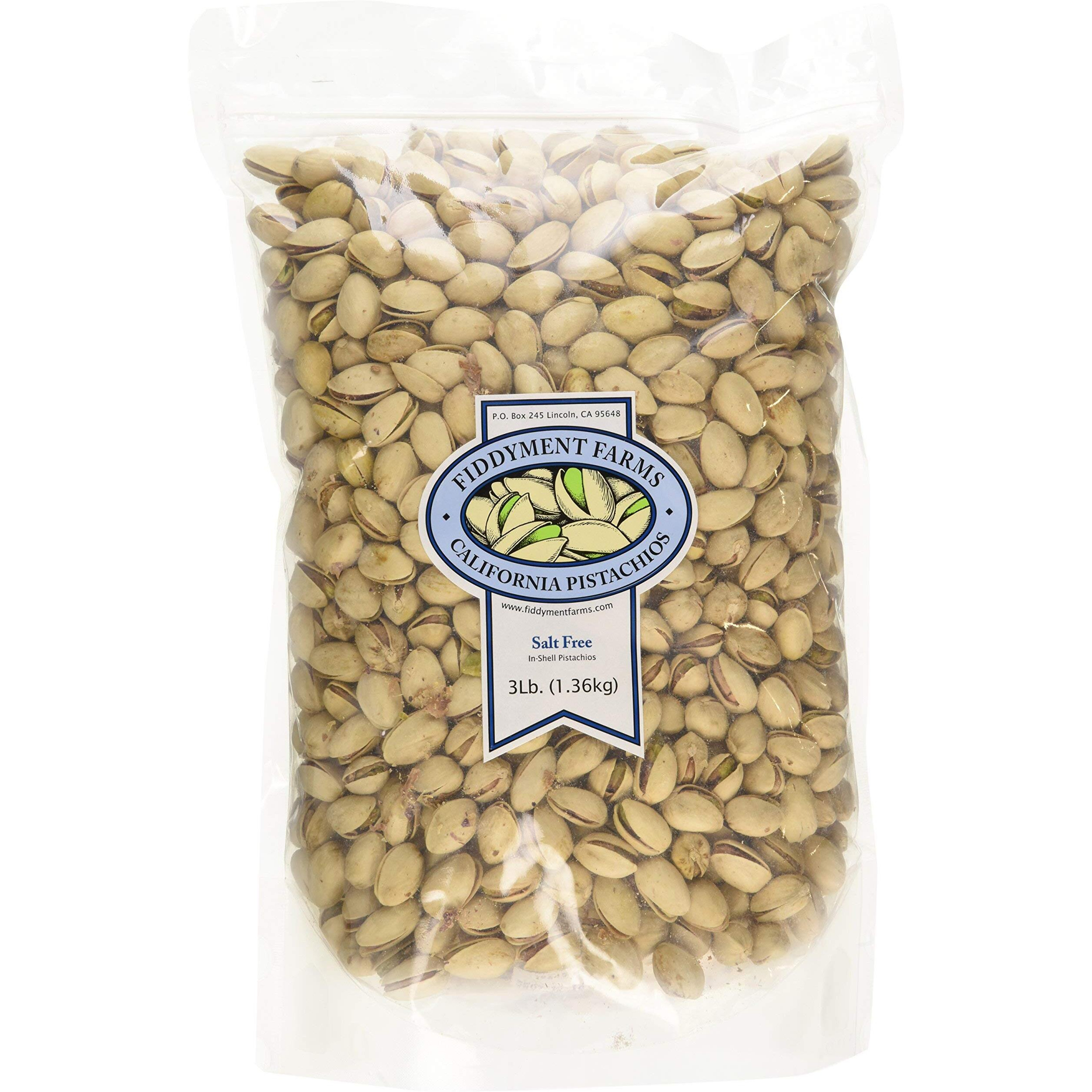 Fiddyment Farms 3Lb Unsalted In-Shell Pistachios
