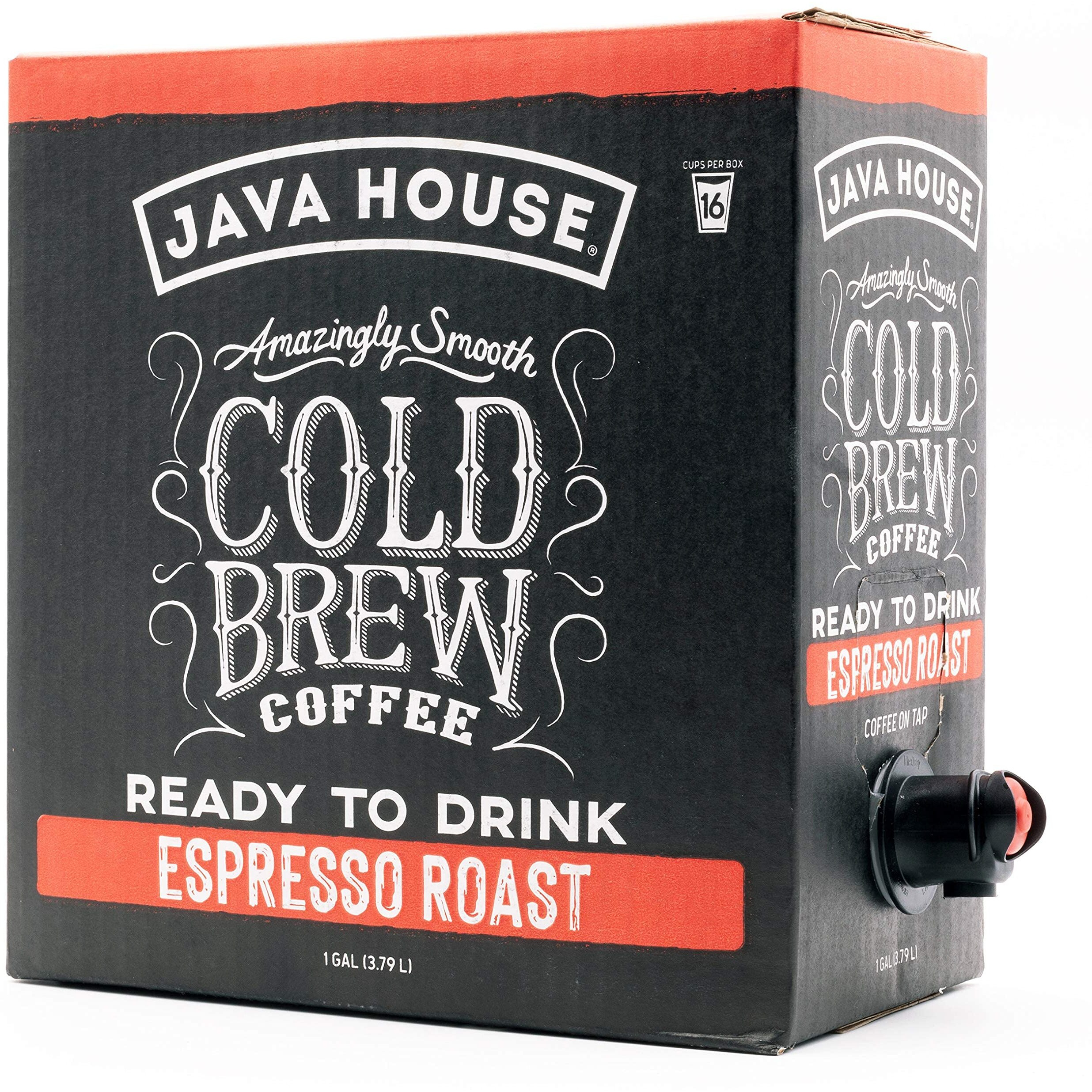 Java House Dark Roast Liquid Cold Brew Coffee On Tap, Espresso, 128 Fl Oz