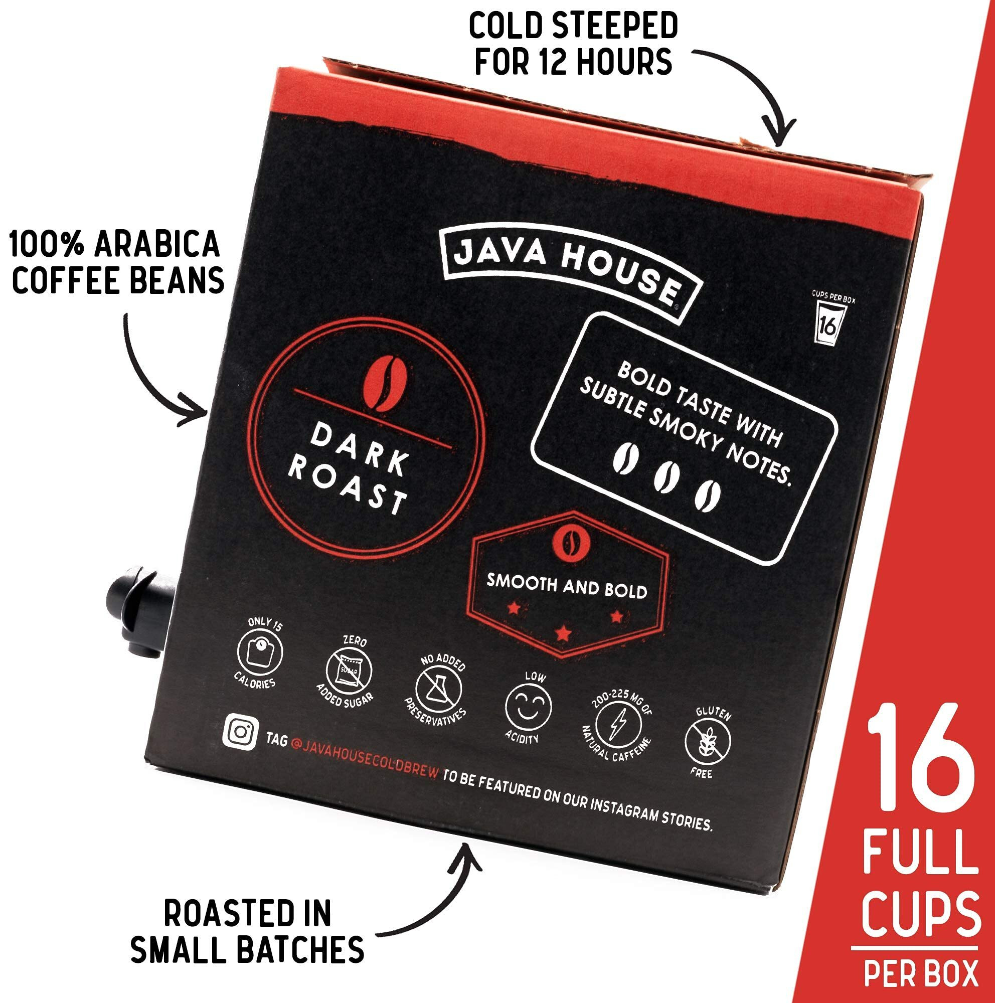 Java House Dark Roast Liquid Cold Brew Coffee On Tap, Espresso, 128 Fl Oz