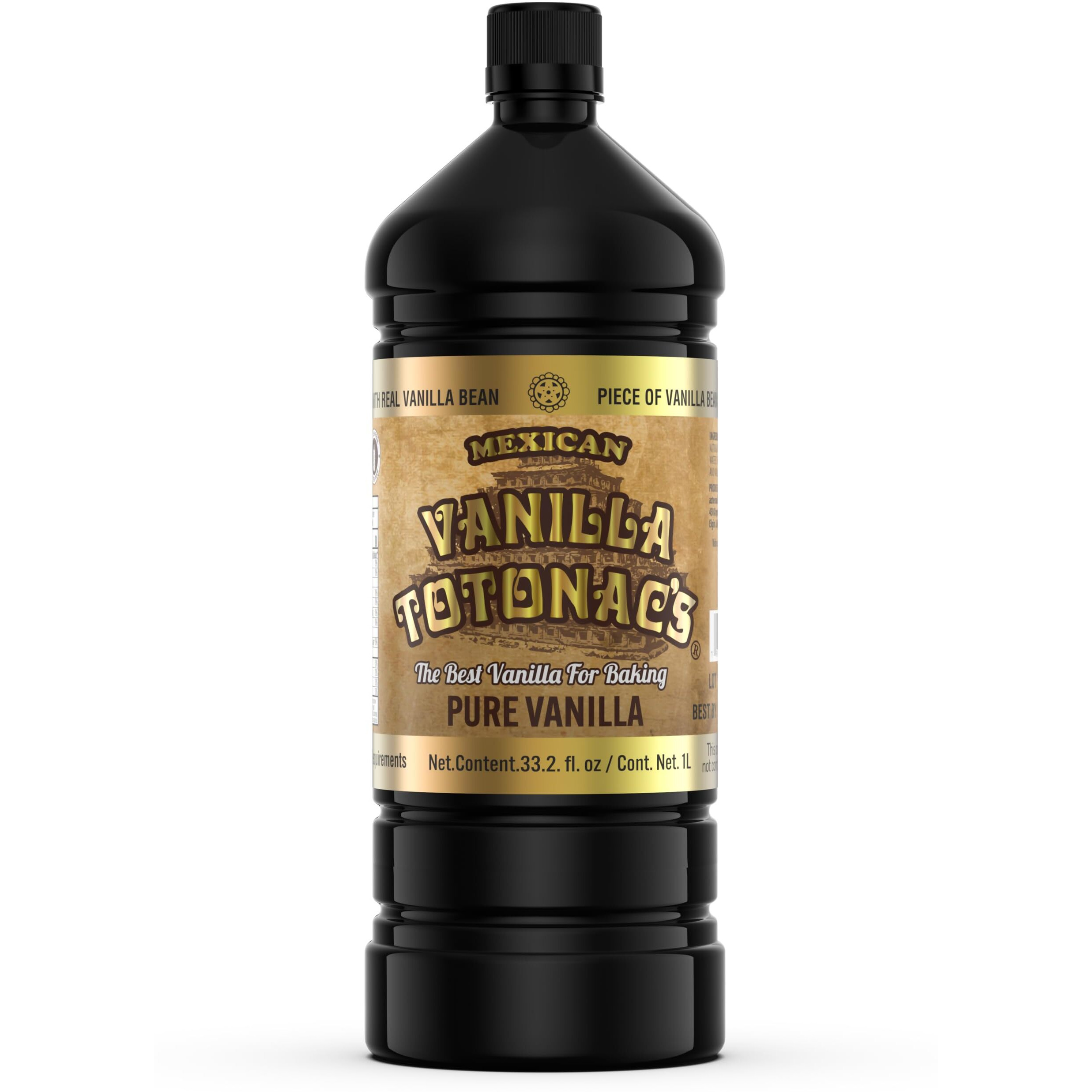 Mexican Vanilla Totonac's Pure Extract - 33.2 Oz Bottle - Premium Vanilla Liquid For Baking & Cooking, Packaging May Vary