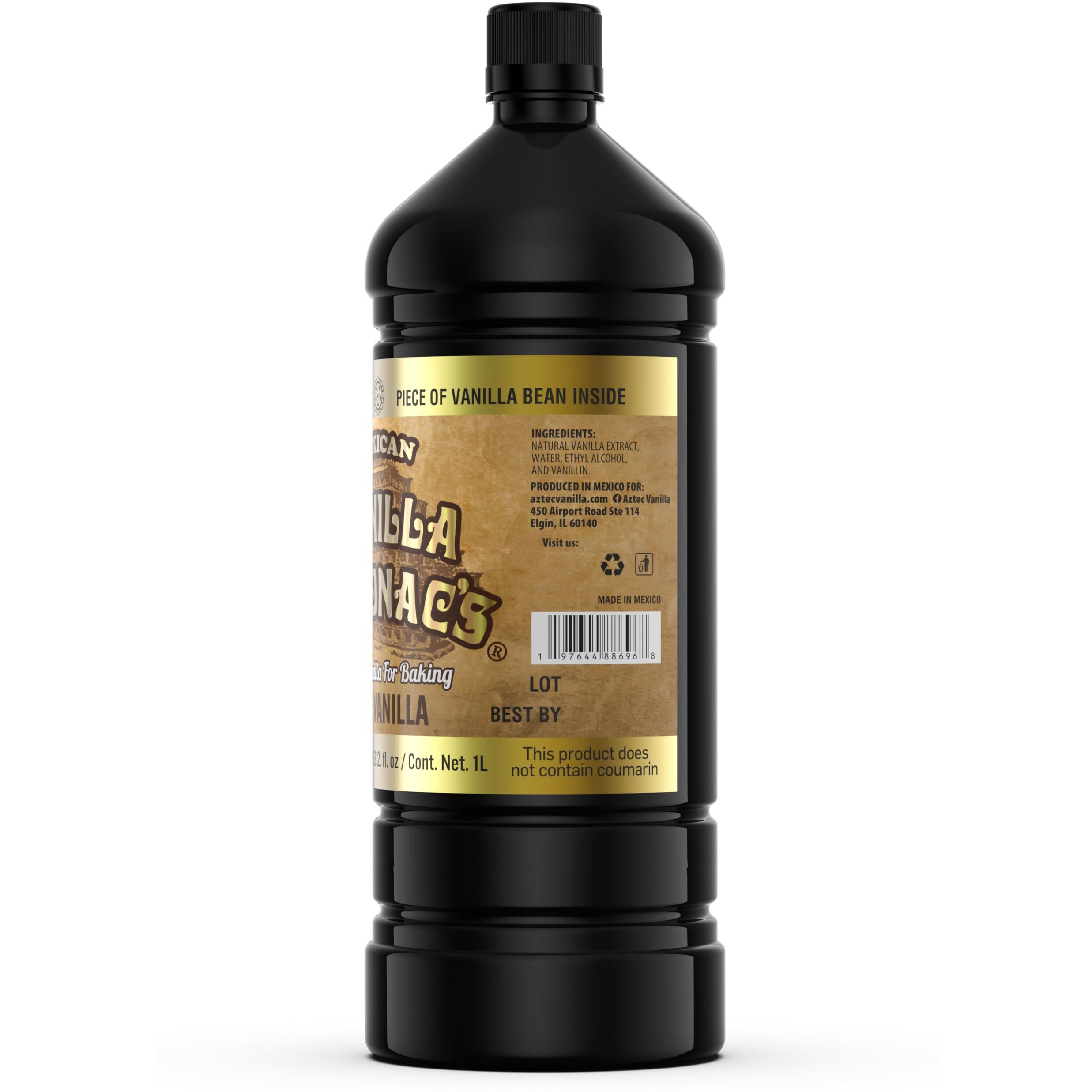 Mexican Vanilla Totonac's Pure Extract - 33.2 Oz Bottle - Premium Vanilla Liquid For Baking & Cooking, Packaging May Vary