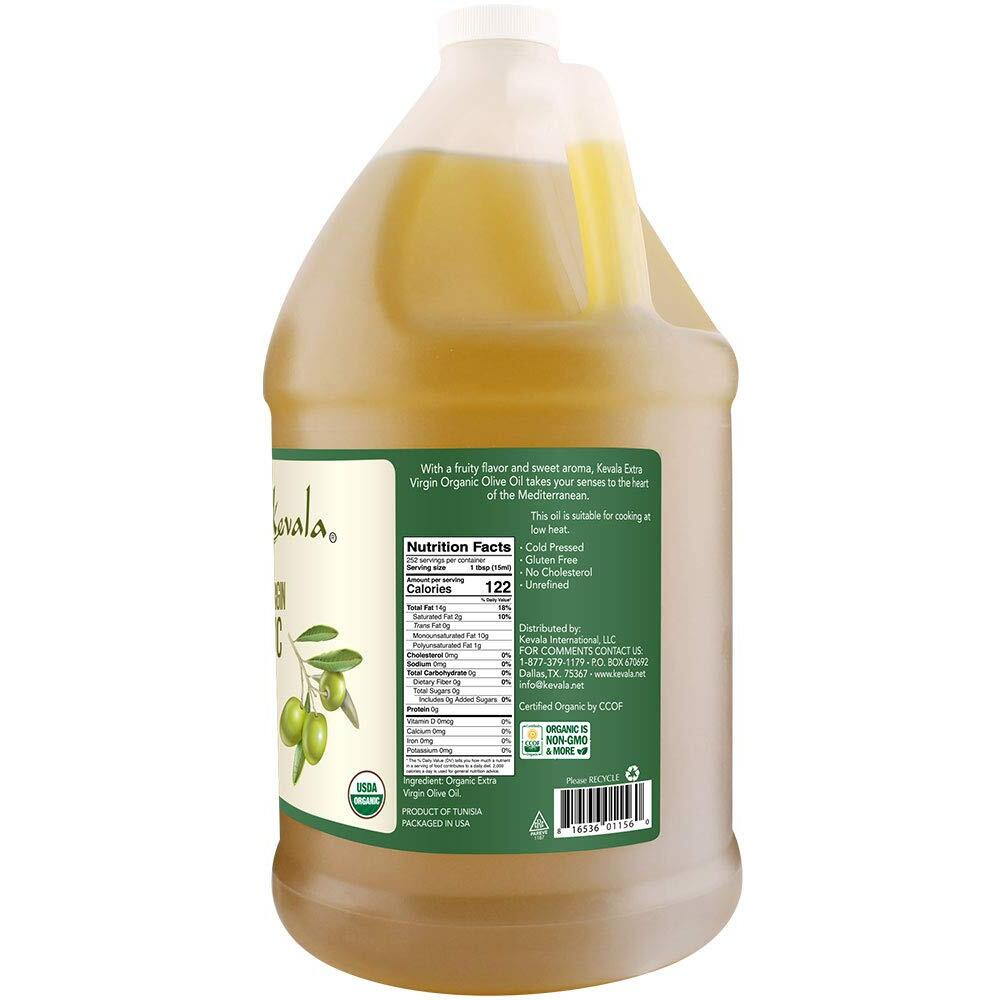 Kevala Organic Extra Virgin Olive Oil, 1 Gallon, 128 Fl Oz