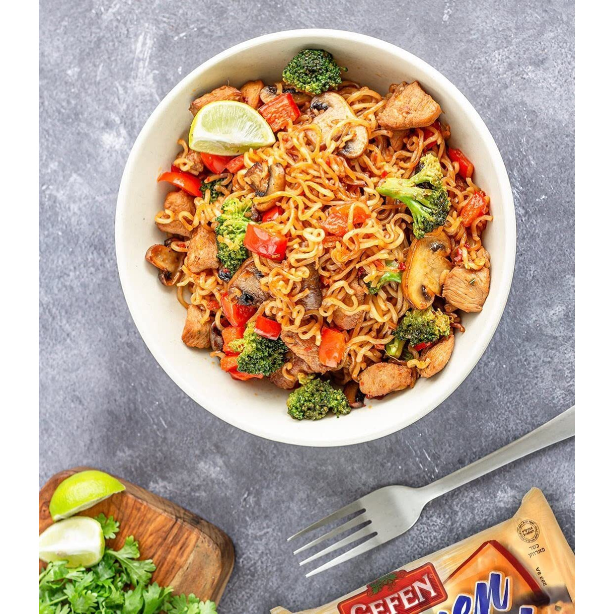 Gefen, Instant Ramen Noodles, No Msg Chicken Flavor, 3Oz (24 Pack) Meat Free, Certified Kosher