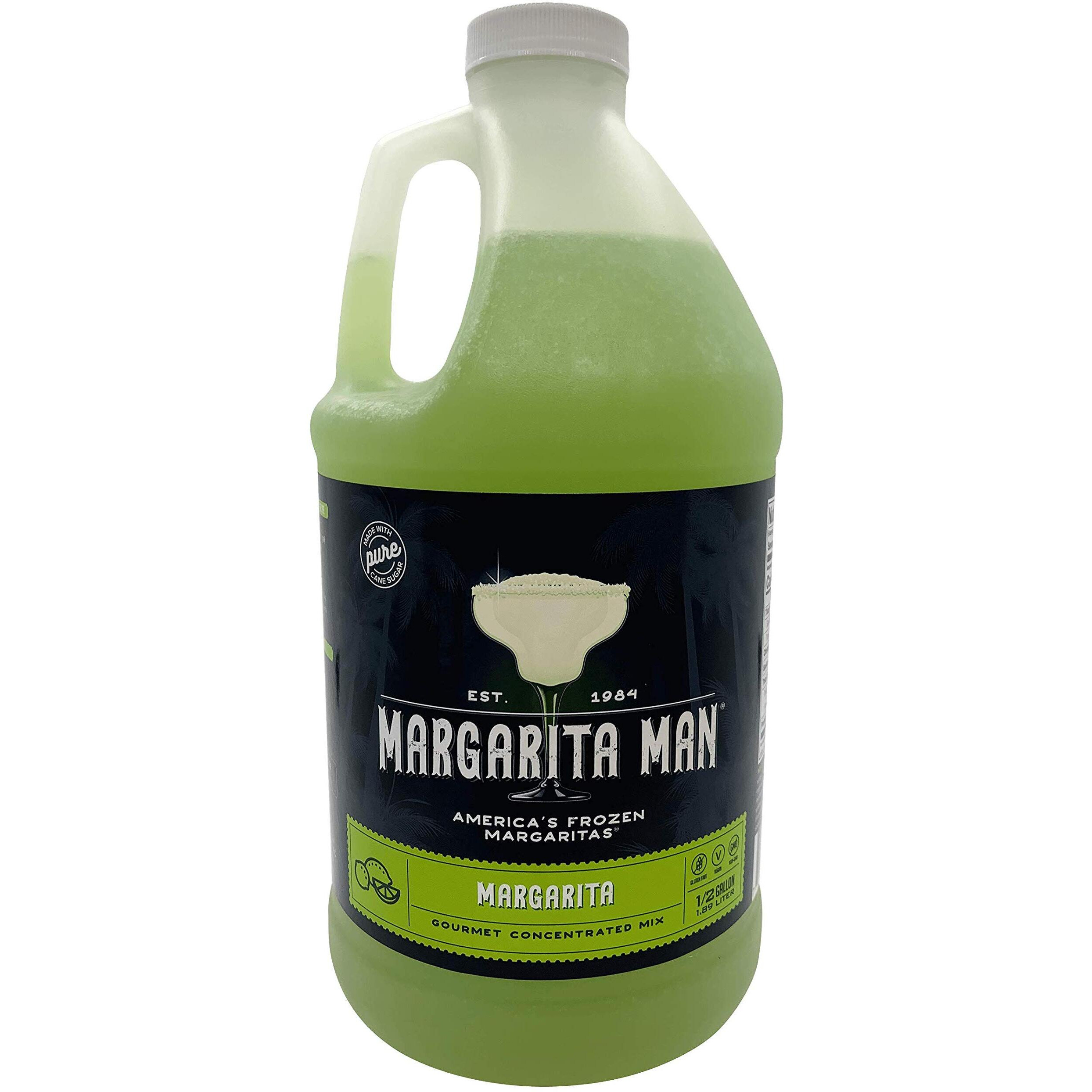 Margarita Man Margarita Mix Concentrate | 64Oz Bottle, Makes 75 Drinks | Bars, Restaurants, At Home | Pure Cane Sugar