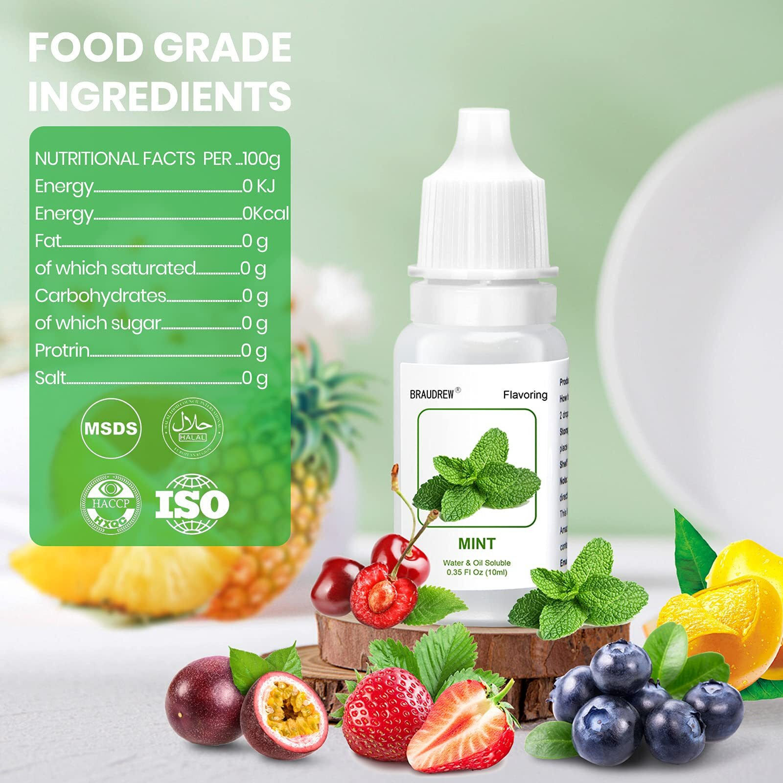 Food Flavoring Oil, 16 Pack 10Ml Larger Size Lip Gloss Flavoring Oil, Candy Flavoring For Candy Making Cooking & Baking, Lip Blam Flavoring Oil Water & Oil Soluble Flavoring Extracts