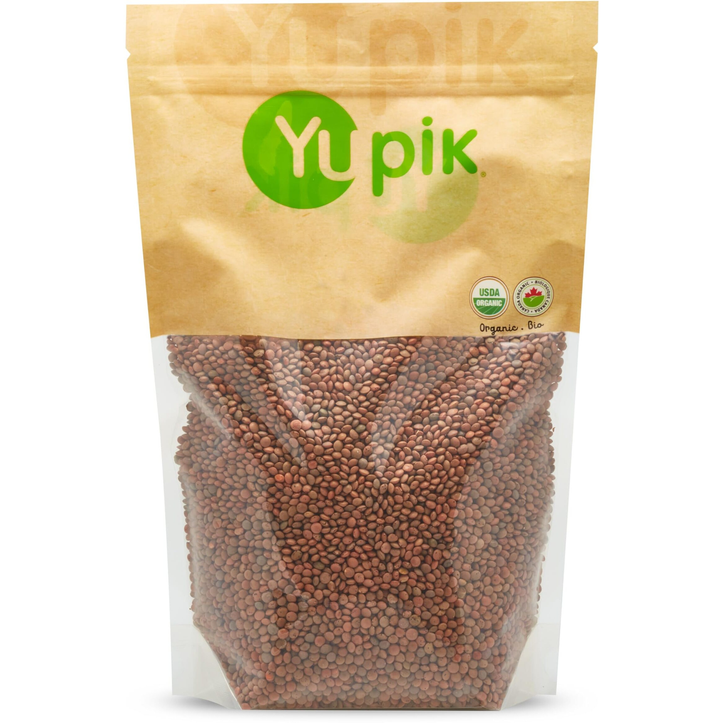 Yupik Organic Brown Lentils, 2.2 Lb, Non-Gmo, Vegan, Gluten-Free, Kosher, Raw, Salt-Free, High In Fiber & Protein, Ideal For Soups, Salads & Meat Alternatives