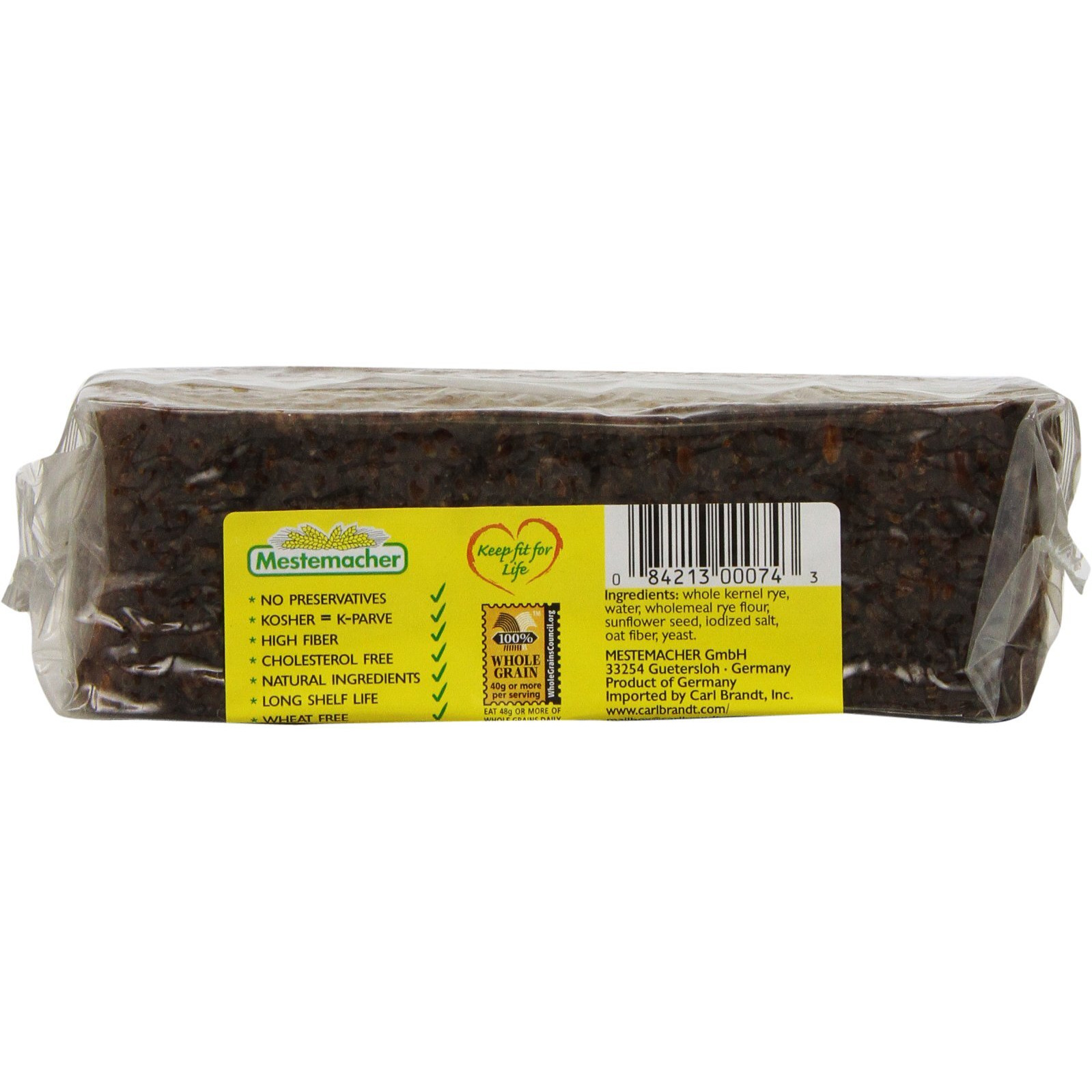 Mestemacher Bread, Sunflower Seed, 1.1 Pound (Pack Of 12)