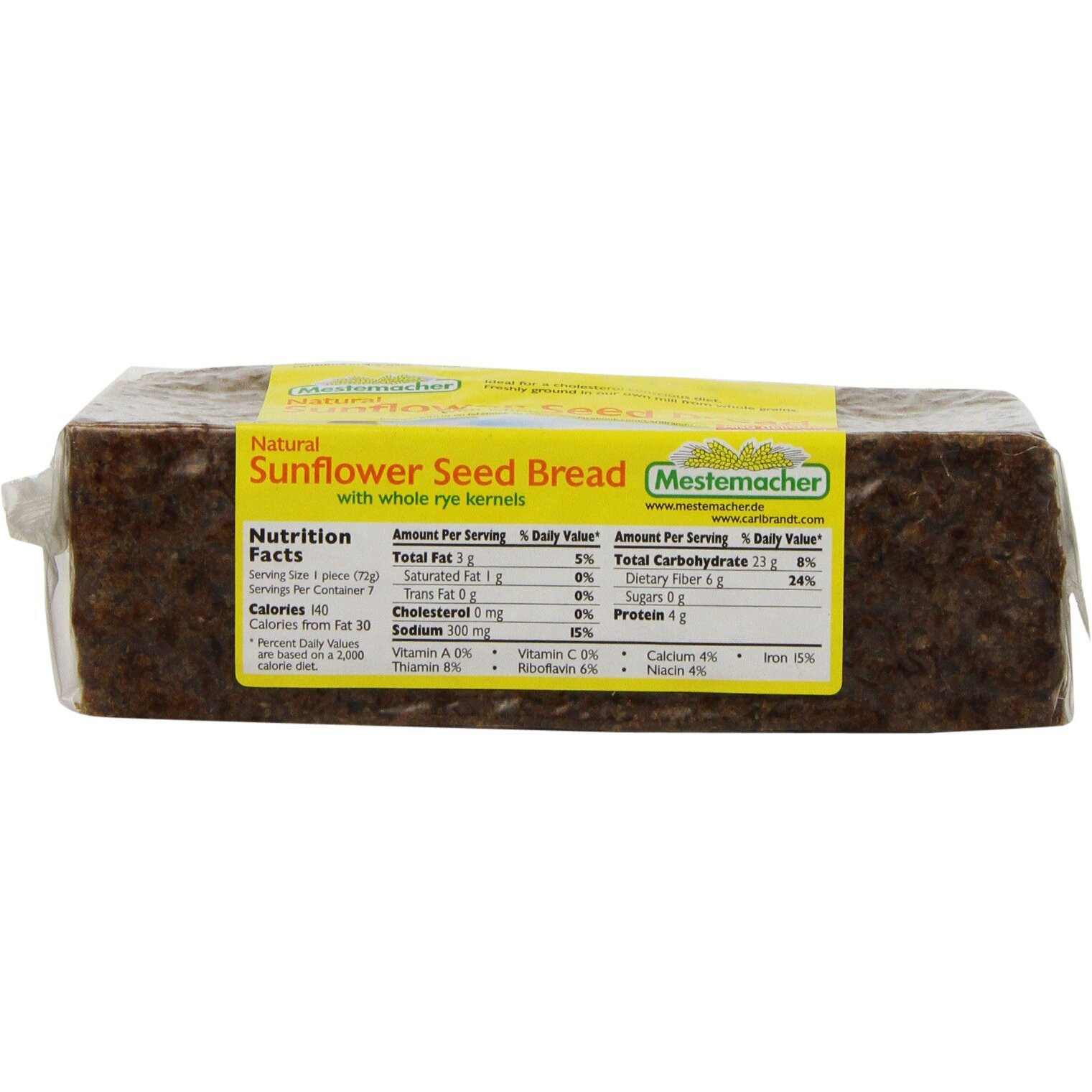 Mestemacher Bread, Sunflower Seed, 1.1 Pound (Pack Of 12)