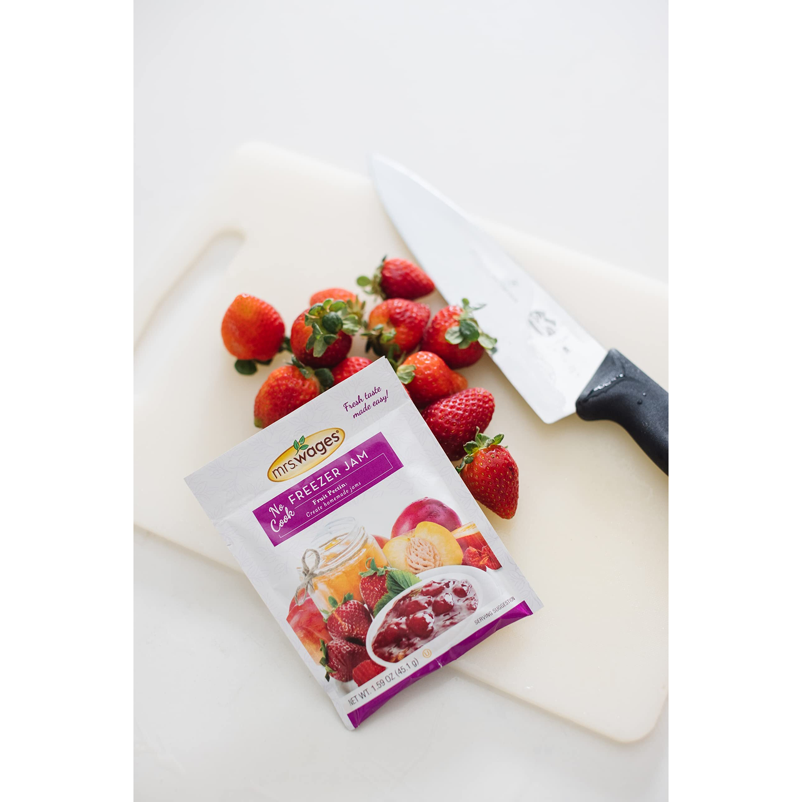 Mrs. Wages No Cook Freezer Jam | Fruit Pectin | Easy-To-Use | Fast Results | Homemade Jelly, Jams, Or Freezer Jams | 1.75 Oz Packet (Value Pack Of 12)