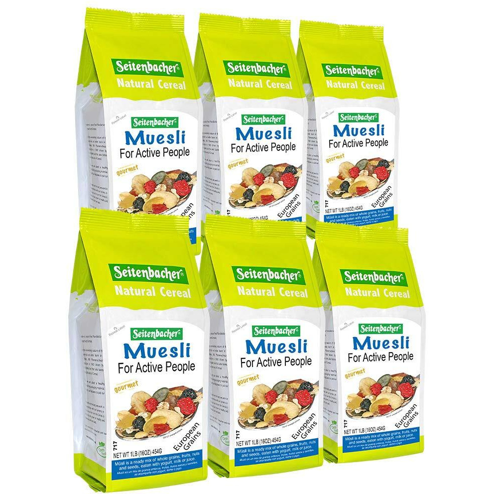 Seitenbacher Muesli Cereal 3 - For Active People - Fruit Mix 16 Ounce (Pack Of 6)