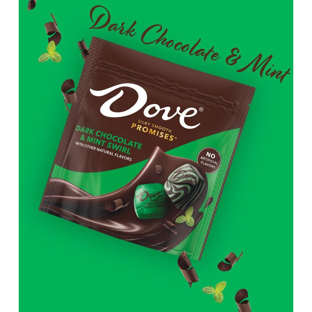 Dove Promises Dark Chocolate & Mint Swirl Candy, 6.74 Oz Bag
