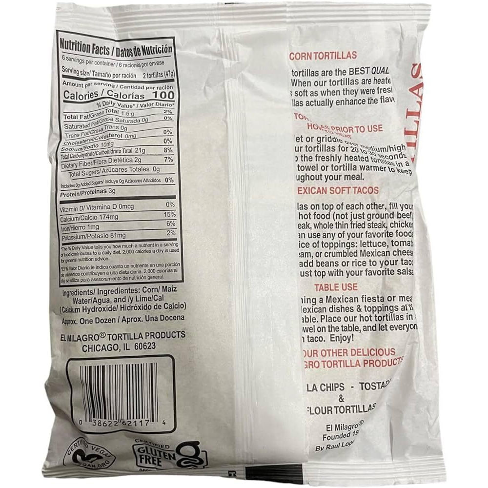 El Milagro, Tortilla Corn, 10 Ounce (16 Pack)