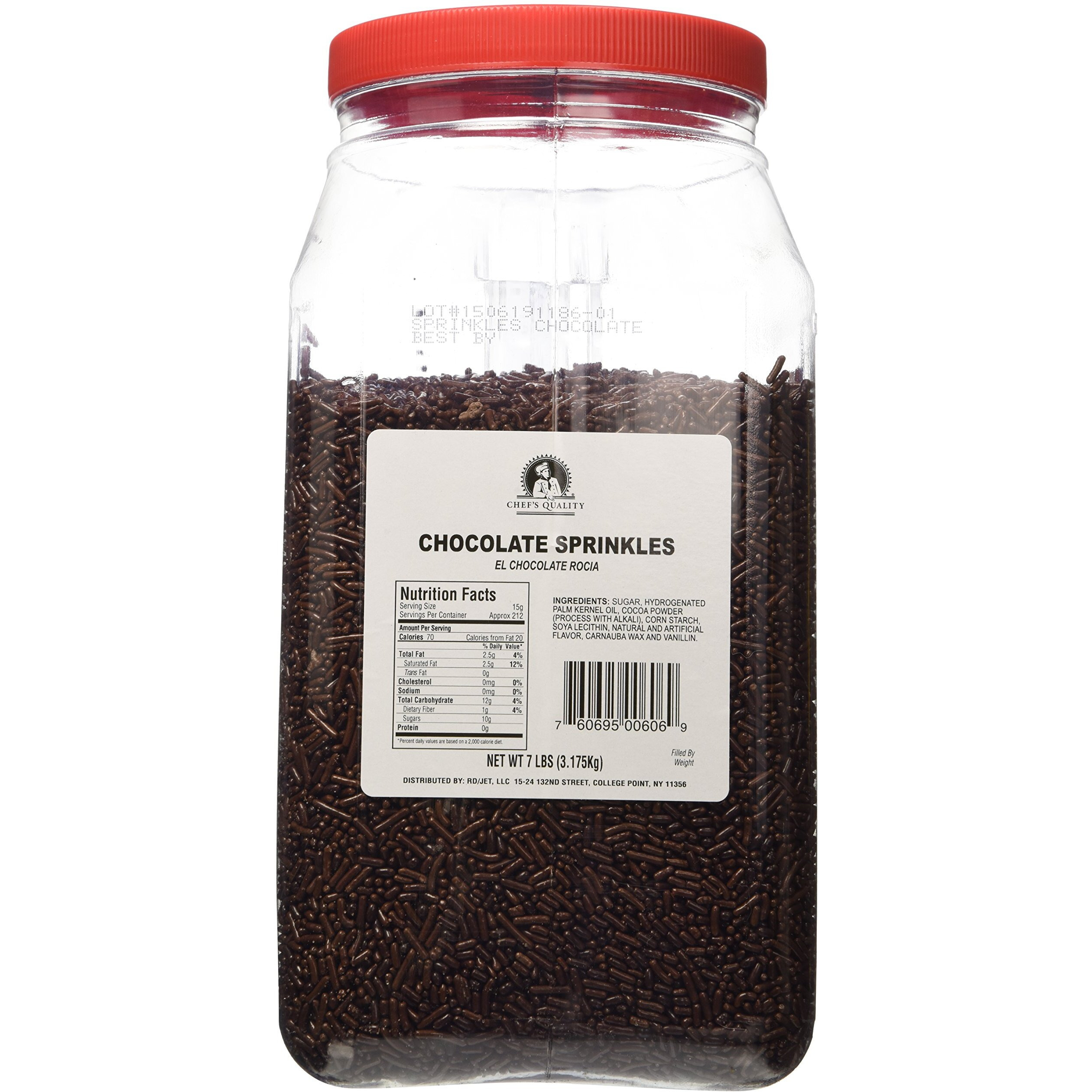 Chef's Quality Chocolate Sprinkles, 7 Lb.
