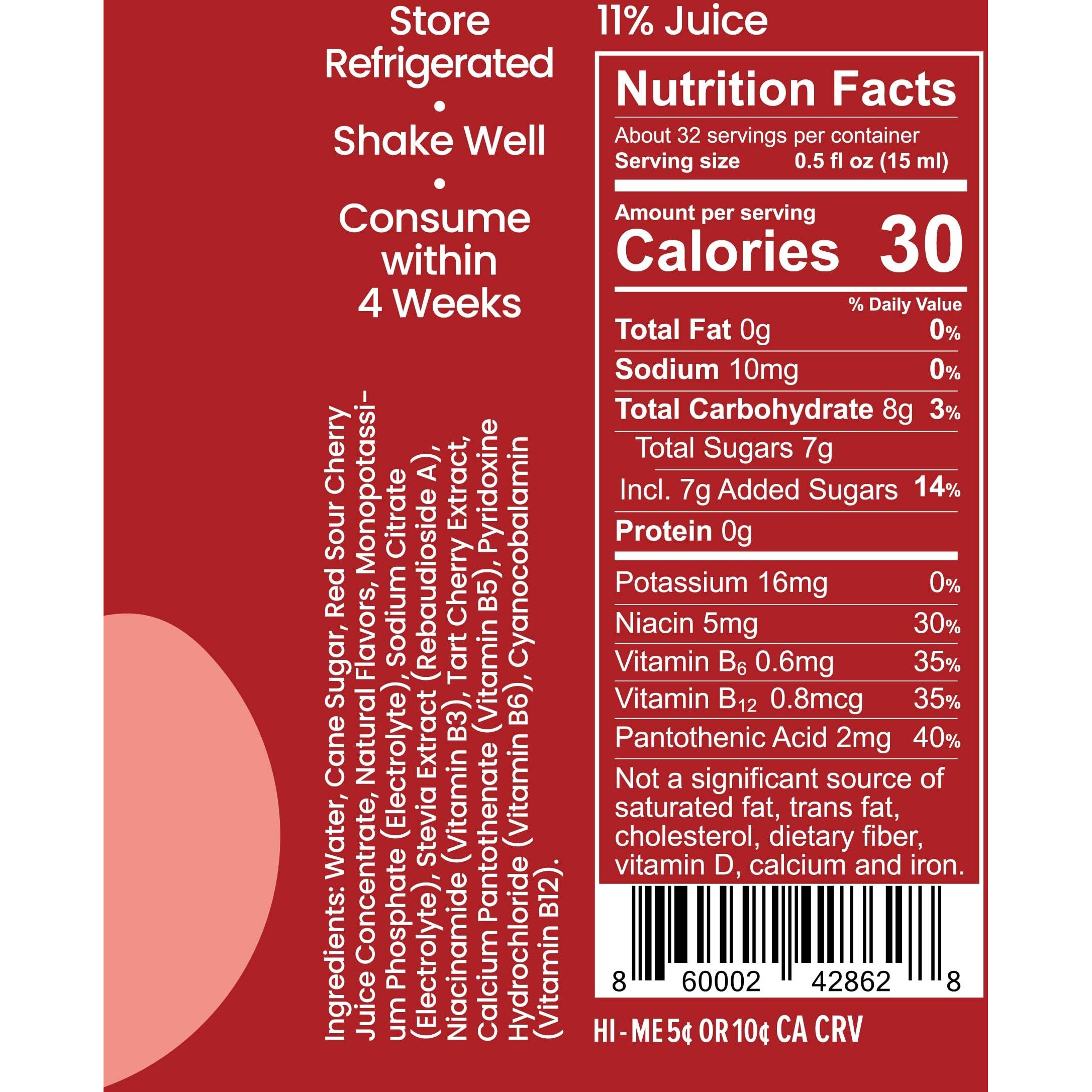 Modica Tart Cherry Old Fashioned - Premium Non-Alcoholic Cocktail & Mocktail Mixer (32 Servings) Created By Award-Winning Mixologist