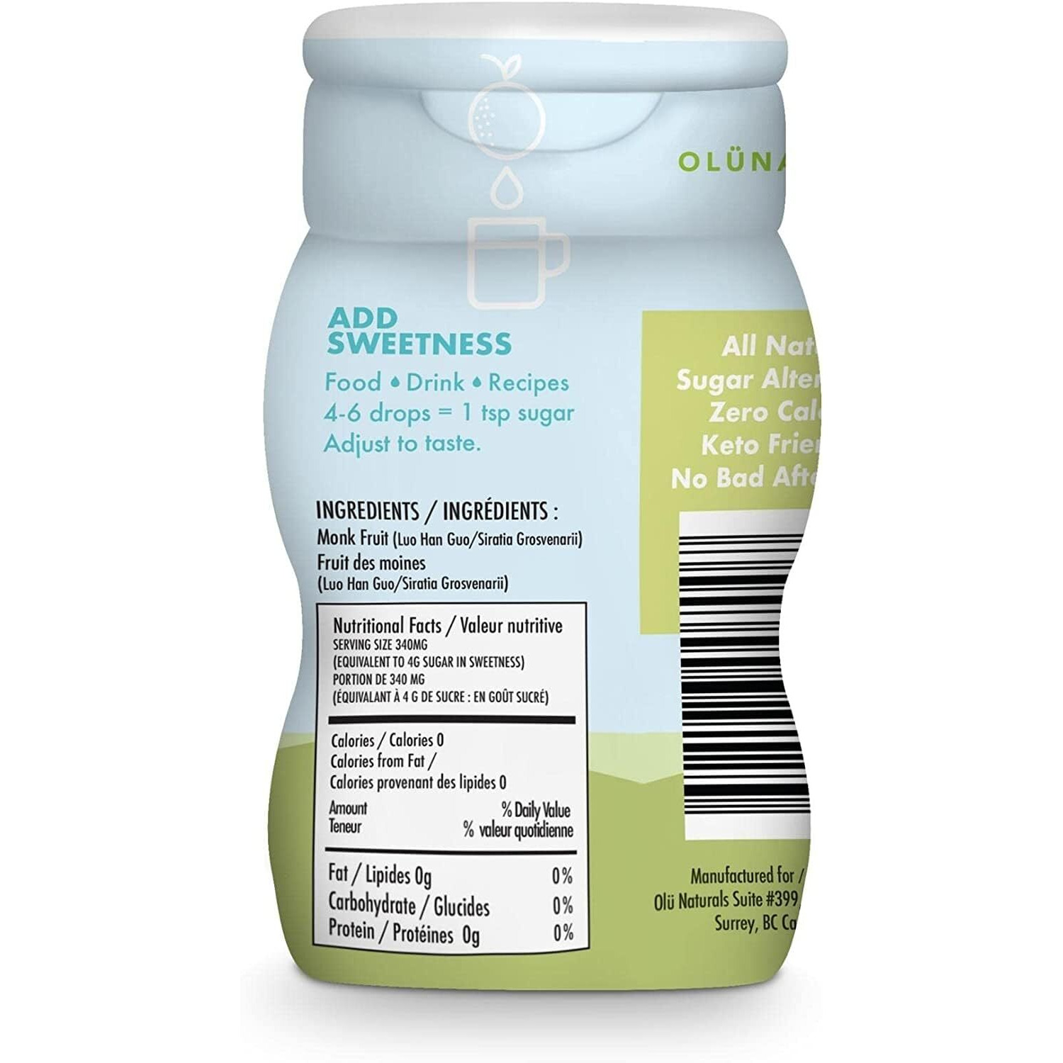 100% Pure Original Monk Fruit Sweetener Liquid Sugar Substitute By Sweetmonk - 1.7Oz |No Water Added Monk Fruit Extract | Zero Calorie Keto Friendly Monk Fruit Drops |Vegan, Gluten Free And Kosher