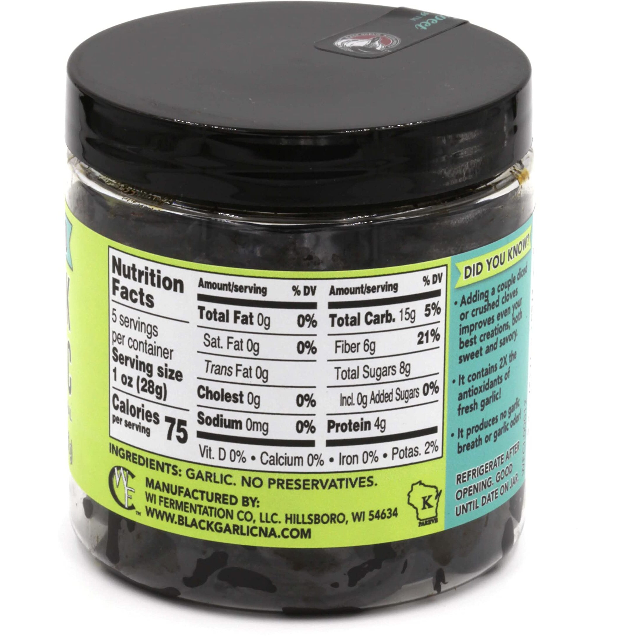 Peeled Black Garlic (5 Oz.)- Kosher Certifed