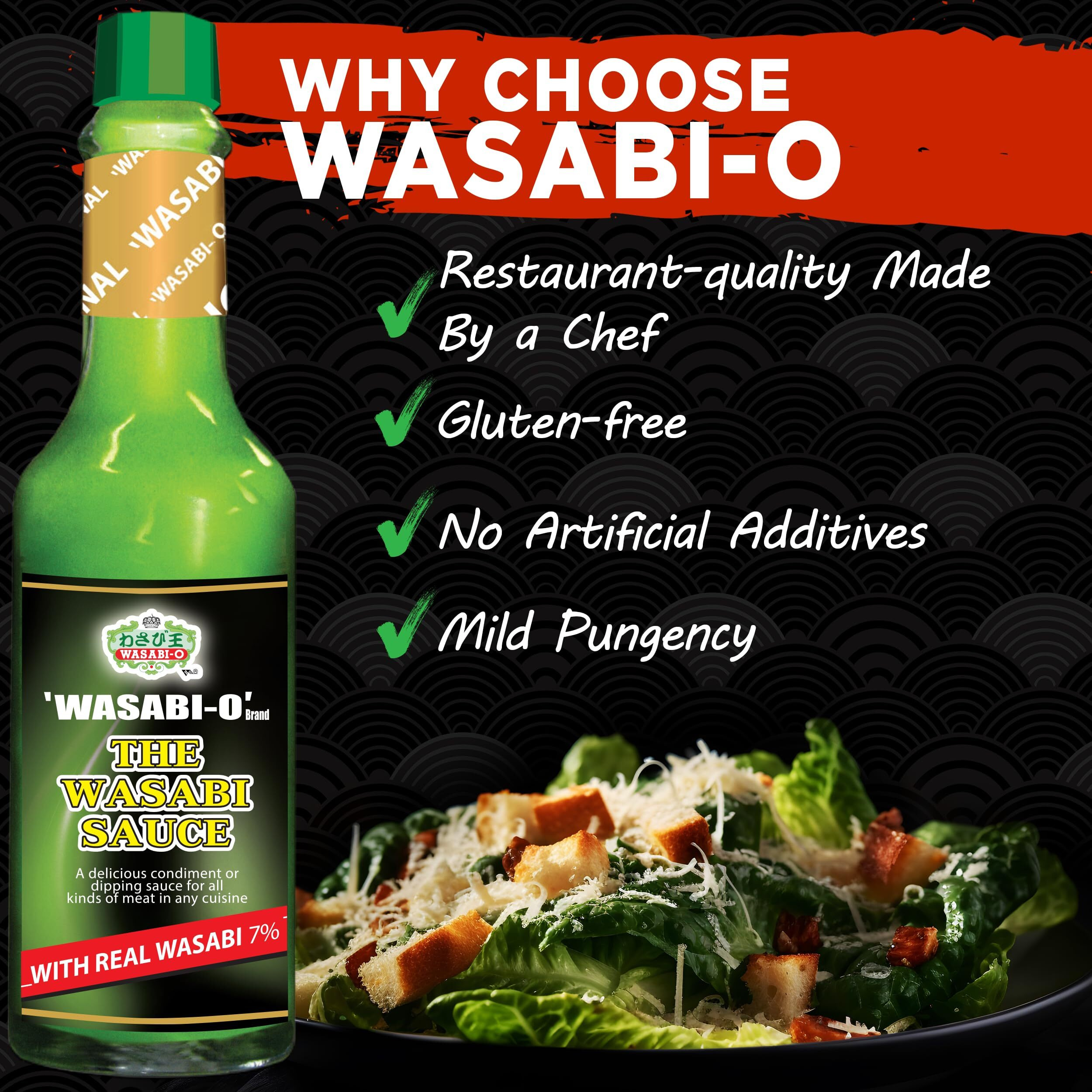 Wasabi O - Authentic Japanese Wasabi Sauce 62G & Wasabi Paste 43G Made With Fresh Real Wasabi - Japanese Organic Real & Fresh Hot Sauce Made With Premium Wasabi Root, Wasabi Sauce For Sushi & Salad