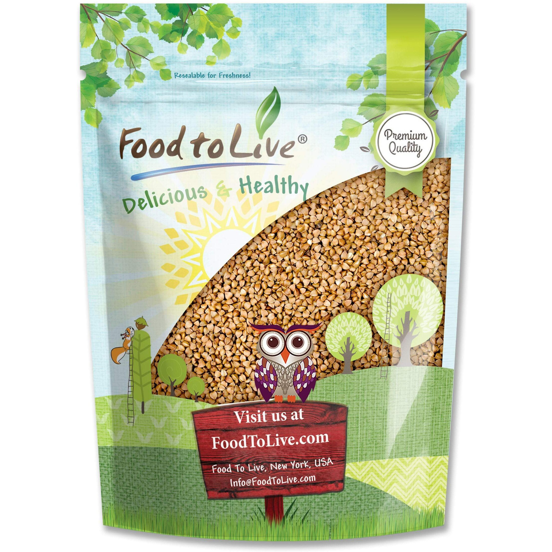 Food To Live Buckwheat Kasha, 2 Pounds - Grechka, Toasted Whole Groats, Made From Hulled Seeds, Kosher, Bulk. Rich In Dietary Fiber, Copper, Manganese, And Magnesium, Sirtfood