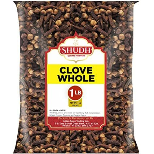 Indian Spice Clove Whole 1 Lb | 16 Oz | Laung | Great For Food, Tea, Pomander Balls And Potpourri, Hand Selected, Spice ~ All Natural | Non-Gmo | Vegan | Gluten Friendly | Indian Origin (1 Lb)