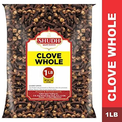 Indian Spice Clove Whole 1 Lb | 16 Oz | Laung | Great For Food, Tea, Pomander Balls And Potpourri, Hand Selected, Spice ~ All Natural | Non-Gmo | Vegan | Gluten Friendly | Indian Origin (1 Lb)