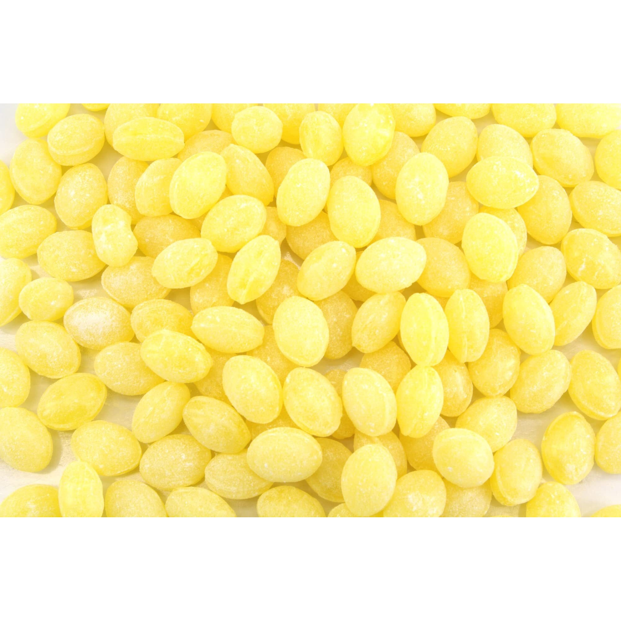 Planet Sweets Sanded Lemon Hard Candy Drops - 8 Ounce - Old Fashioned Candies - Naturally Flavored - Gluten Free