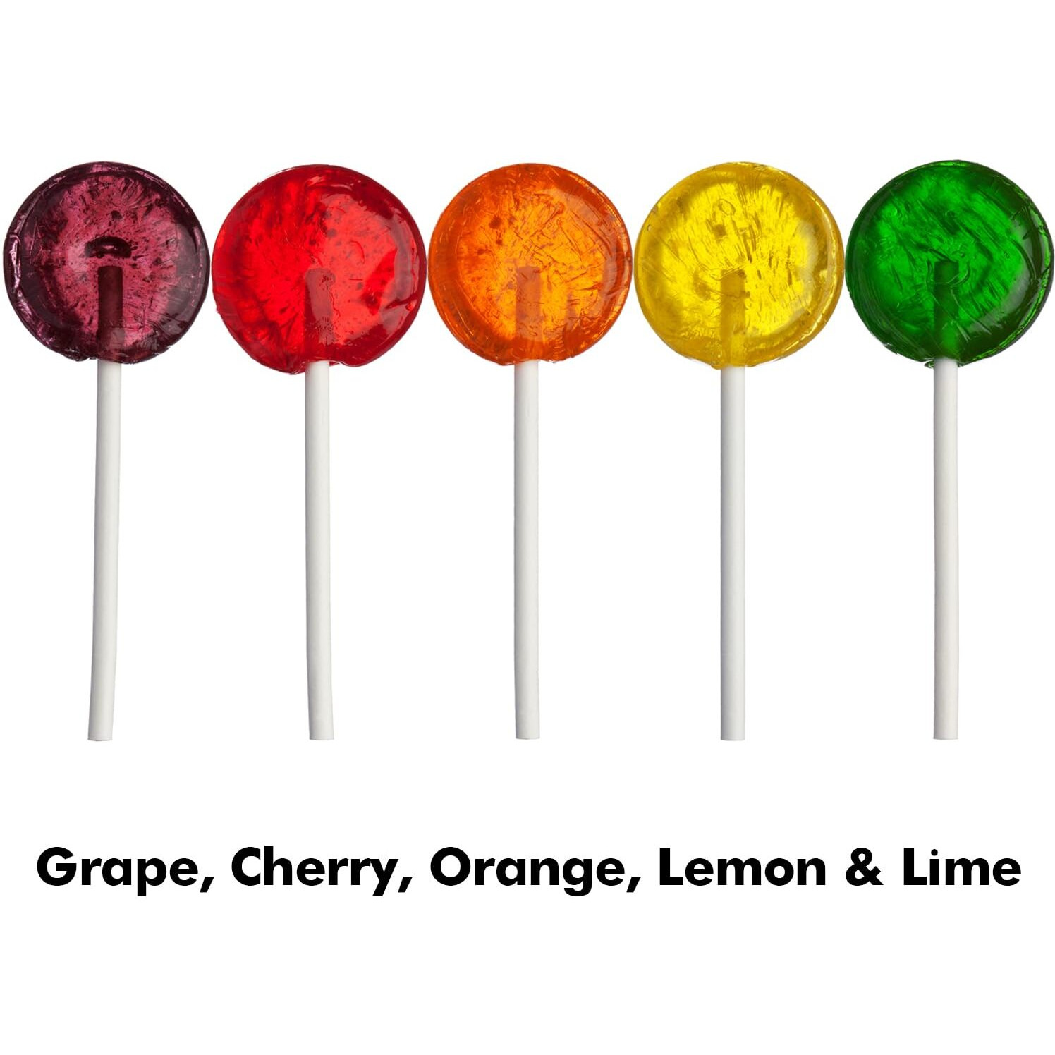 Lollipops Individually Wrapped - 5 Pounds - Halloween Classic Flat Lollipops For Kids - Round Lolly Pops - Assorted Fruit Flavors Lolipops - Back To School Lollipop Candy Suckers - Bulk Lollipops - Church Candies