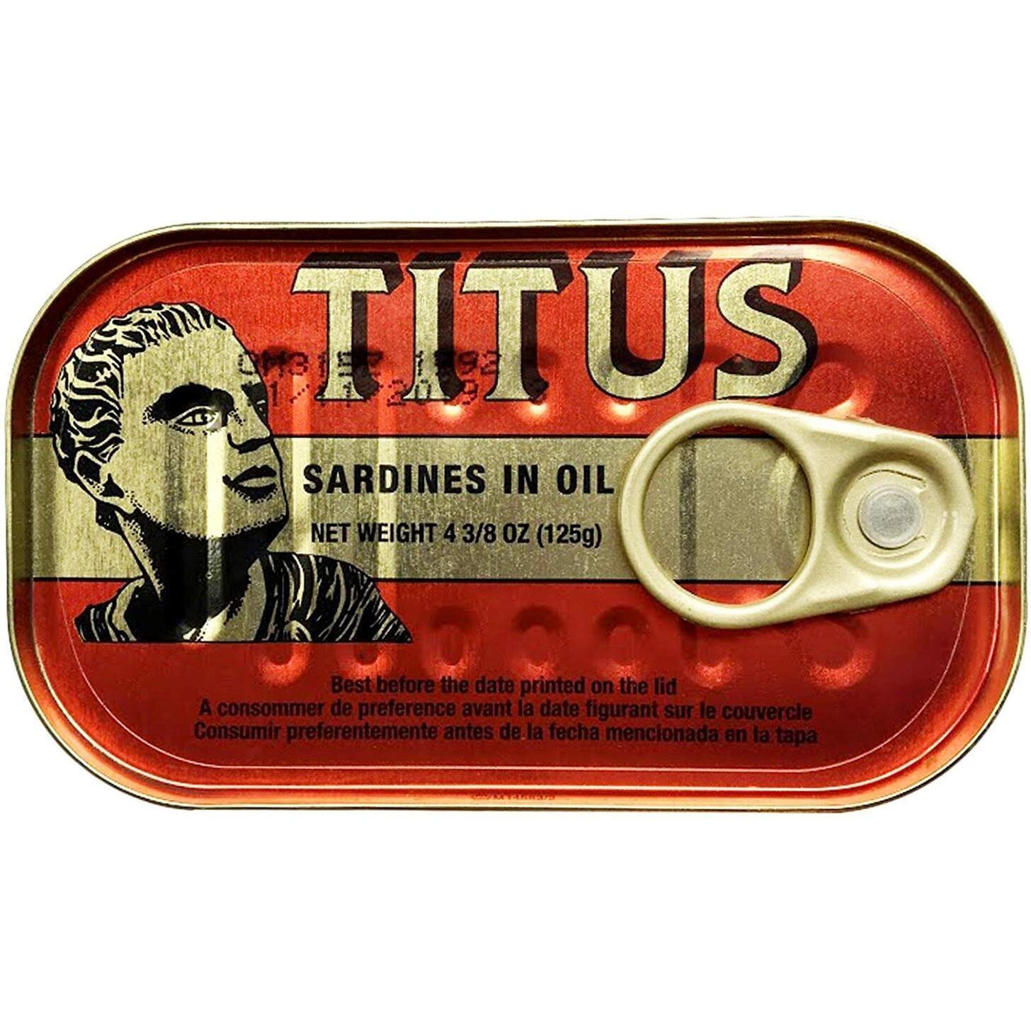 Titus Sardines 4.4 Ounce (125G) 10 Packs