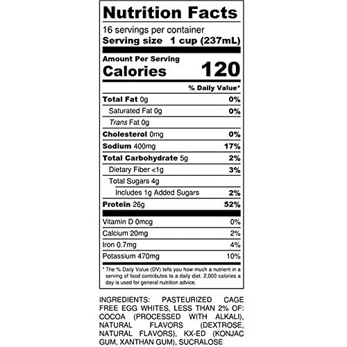 4 Gallons Chocolate Muscleegg Liquid Egg Whites (Cage-Free)