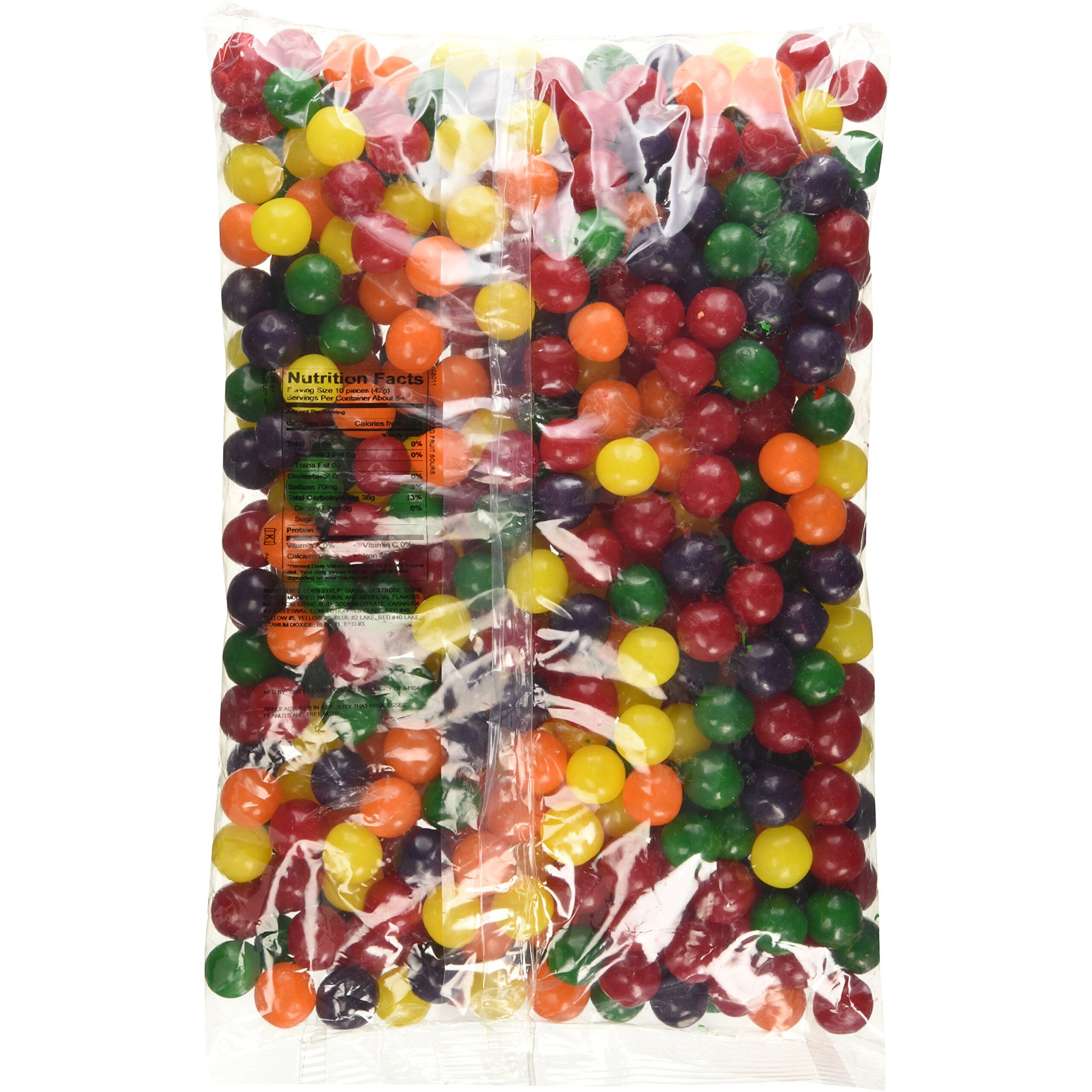 Sweets Fruit Flavored Soft Sour Balls 5Lb Bag (Assorted)