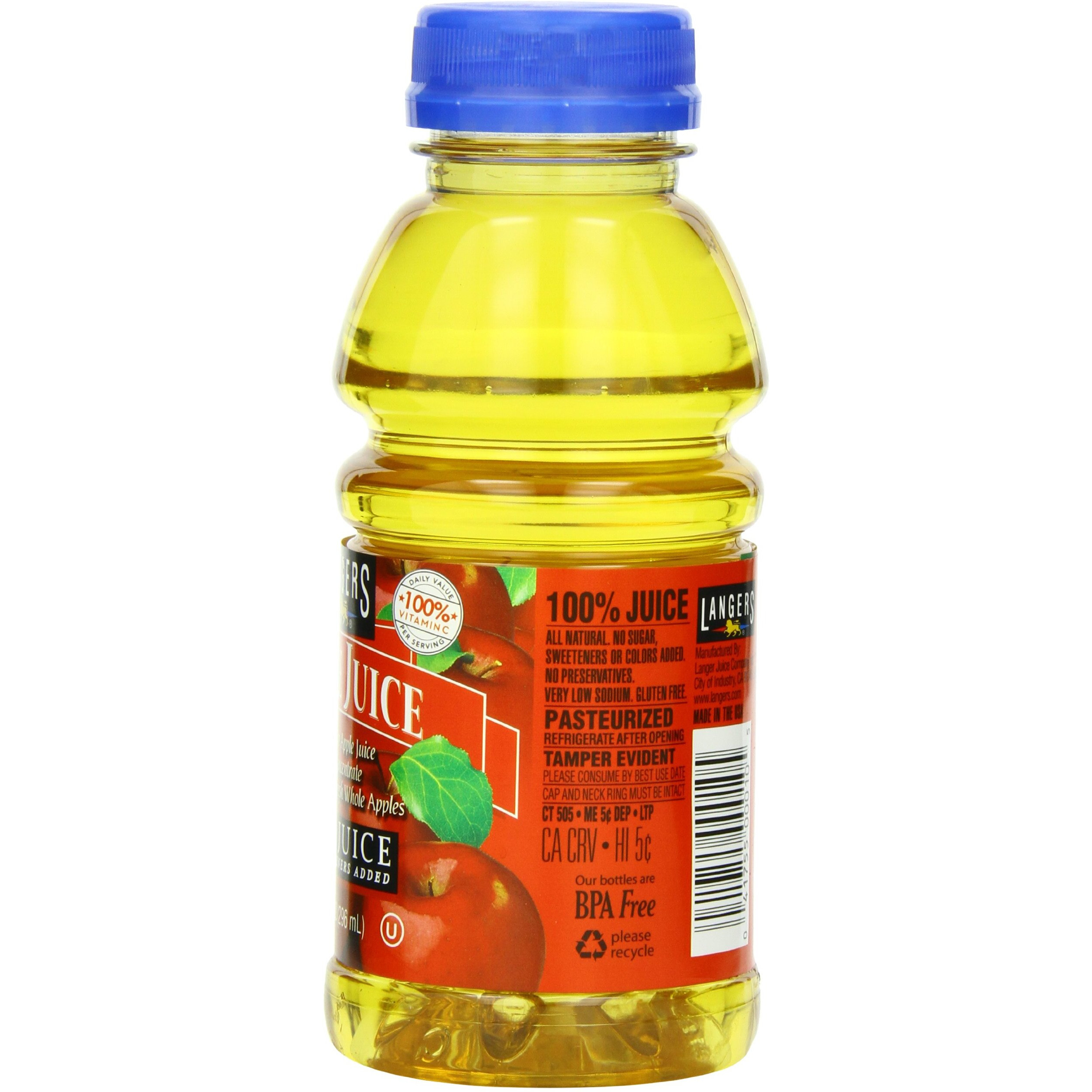 Langers 100% Juice, Apple, 10 Ounce (Pack Of 12)