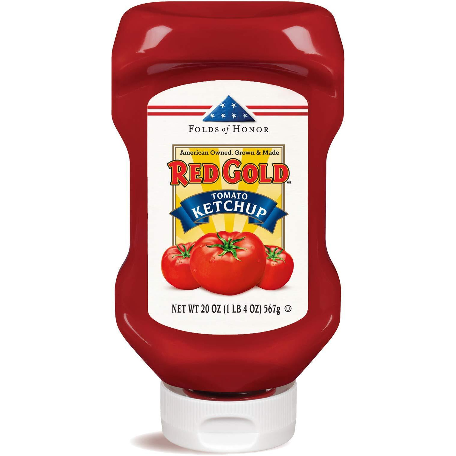 Red Gold Ketchup, (Regular) Squeeze Bottle, 20Oz Bottles (Pack Of 4)