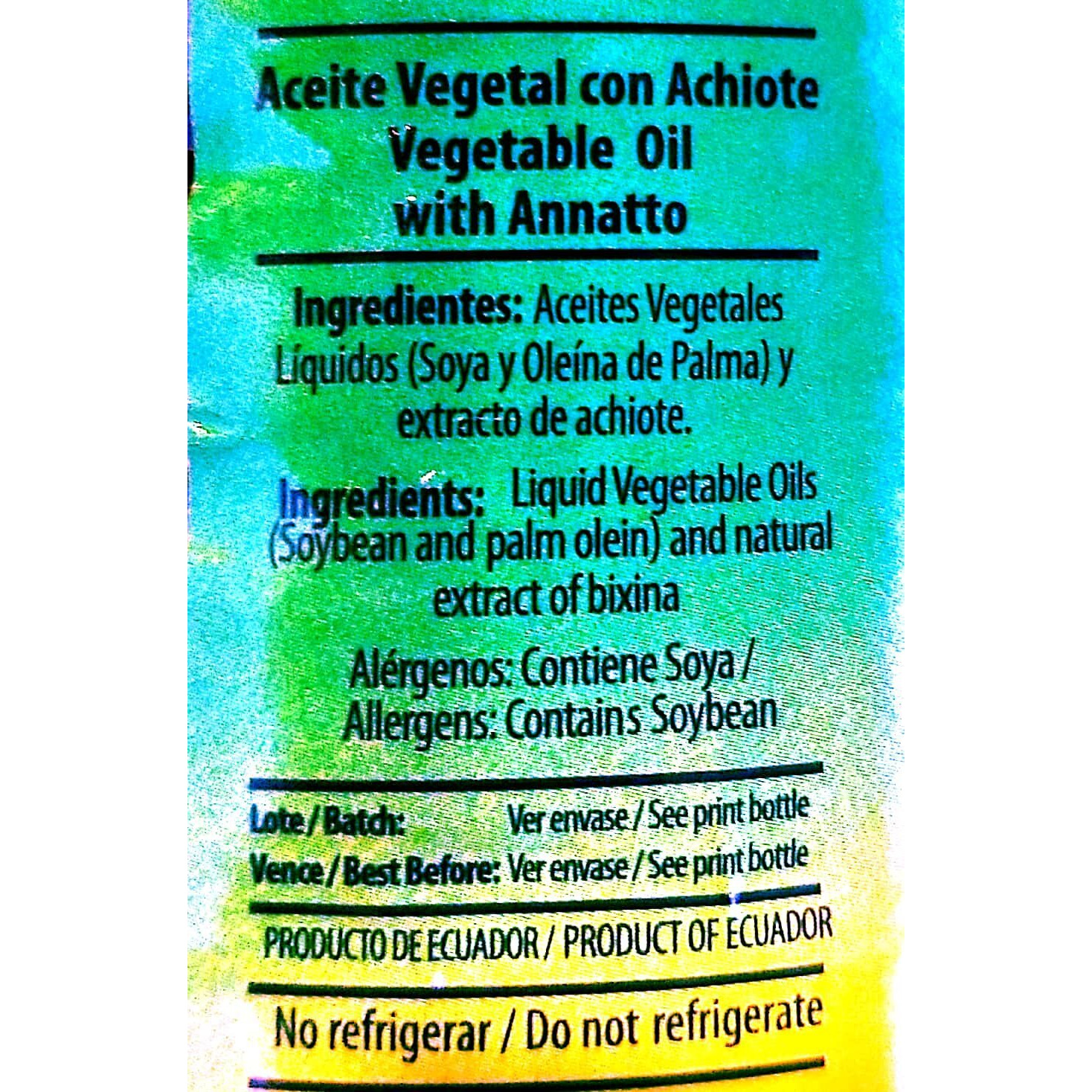 La Favorita Vegetable Oil With Annato 16.9 Oz