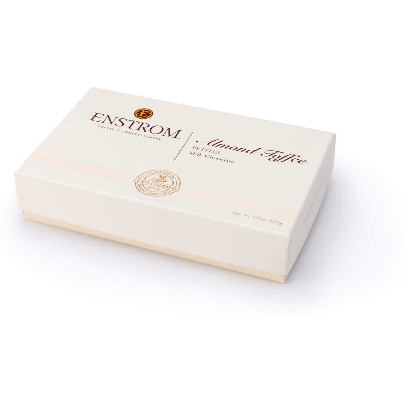 Enstrom Milk Chocolate Almond Toffee Petites 15Oz Box | Bite-Size | Gluten Free | Kosher Dairy | All Natural