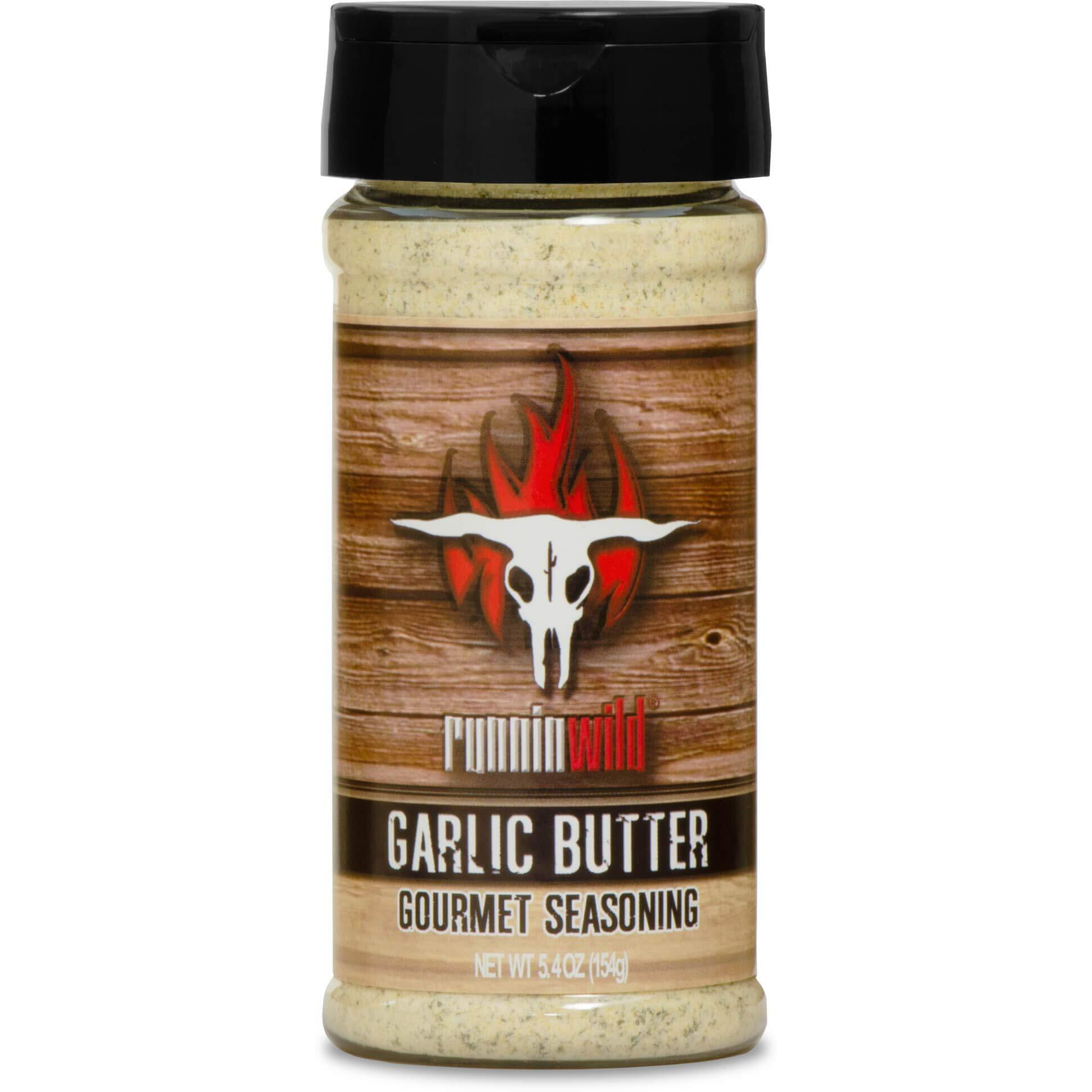 Gourmet Garlic Butter Seasoning | No Artificial Flavors And No Msg Added | Premium Spice For Ribs, Chicken, Pork, Pasta, Just About Anything | Runnin Wild Foods, 5.4 Ounces