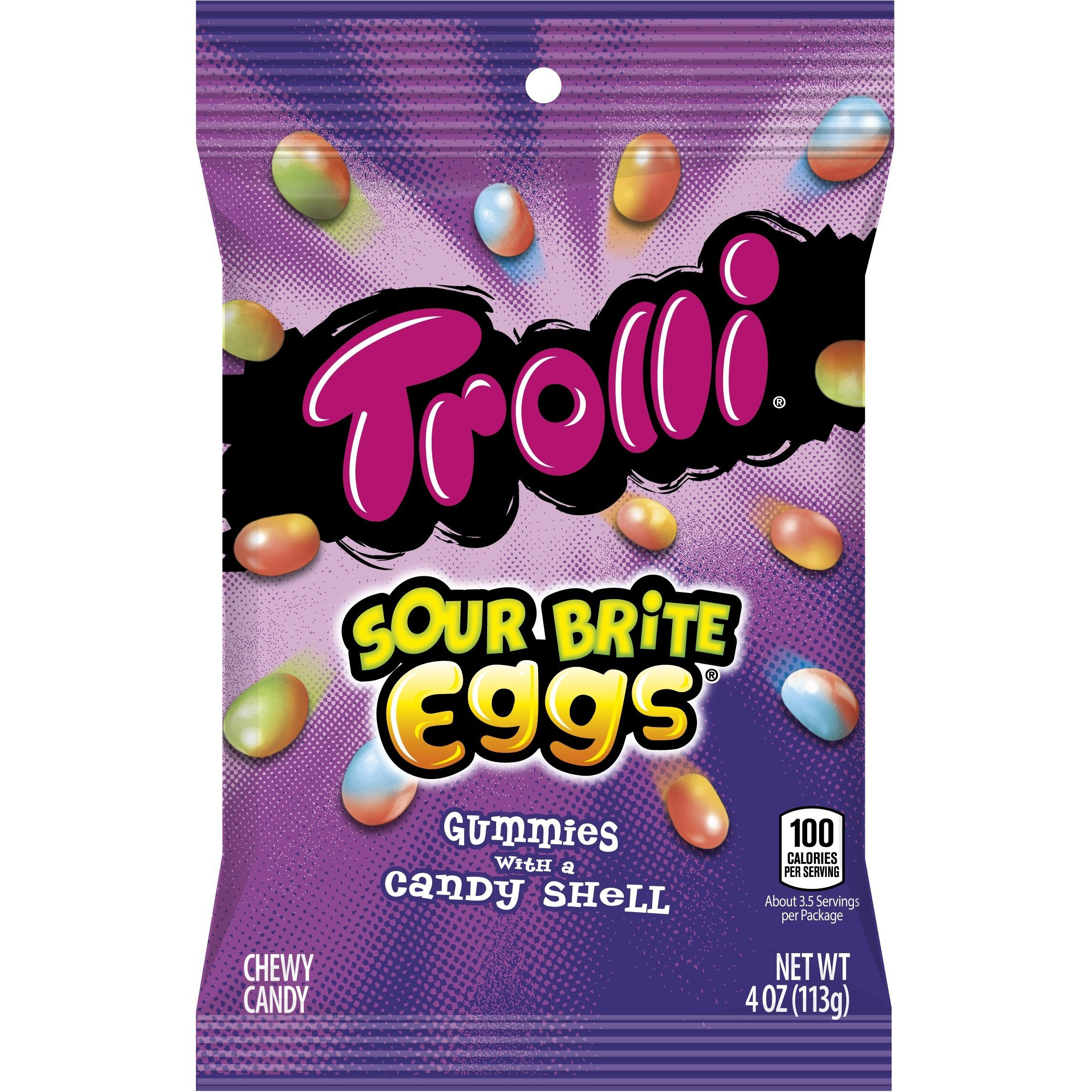 Trolli Sour Brite Eggs Gummy Candy, 4 Ounce Bag, 12 Pack