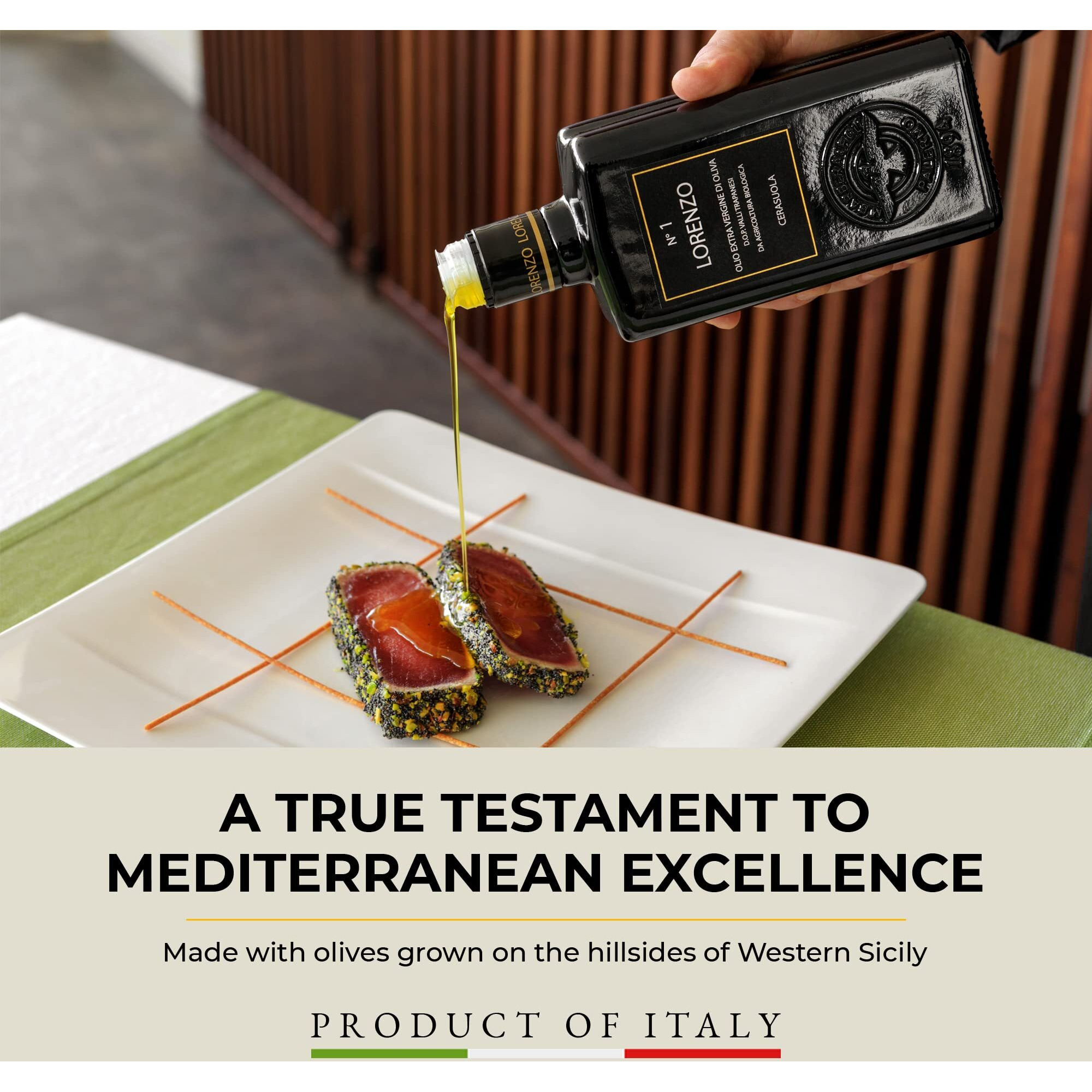 Barbera Lorenzo 1 Organic Extra Virgin Olive Oil Pdo Valli Trapanesi, Fruity, Cold Extracted Authentic Sicilian Olive Oil, Fresh Harvest Imported Olive Oil From Italy 16.9 Oz - Pack Of 2