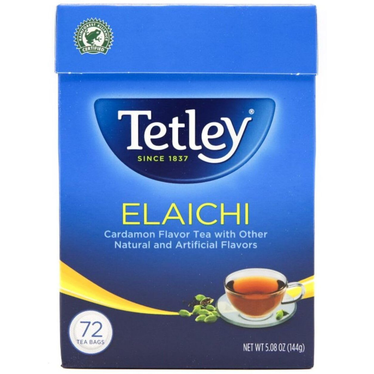 Tetley Tea, Elaichi (Cardamom), 72-Count Tea Bags (Pack Of 3)